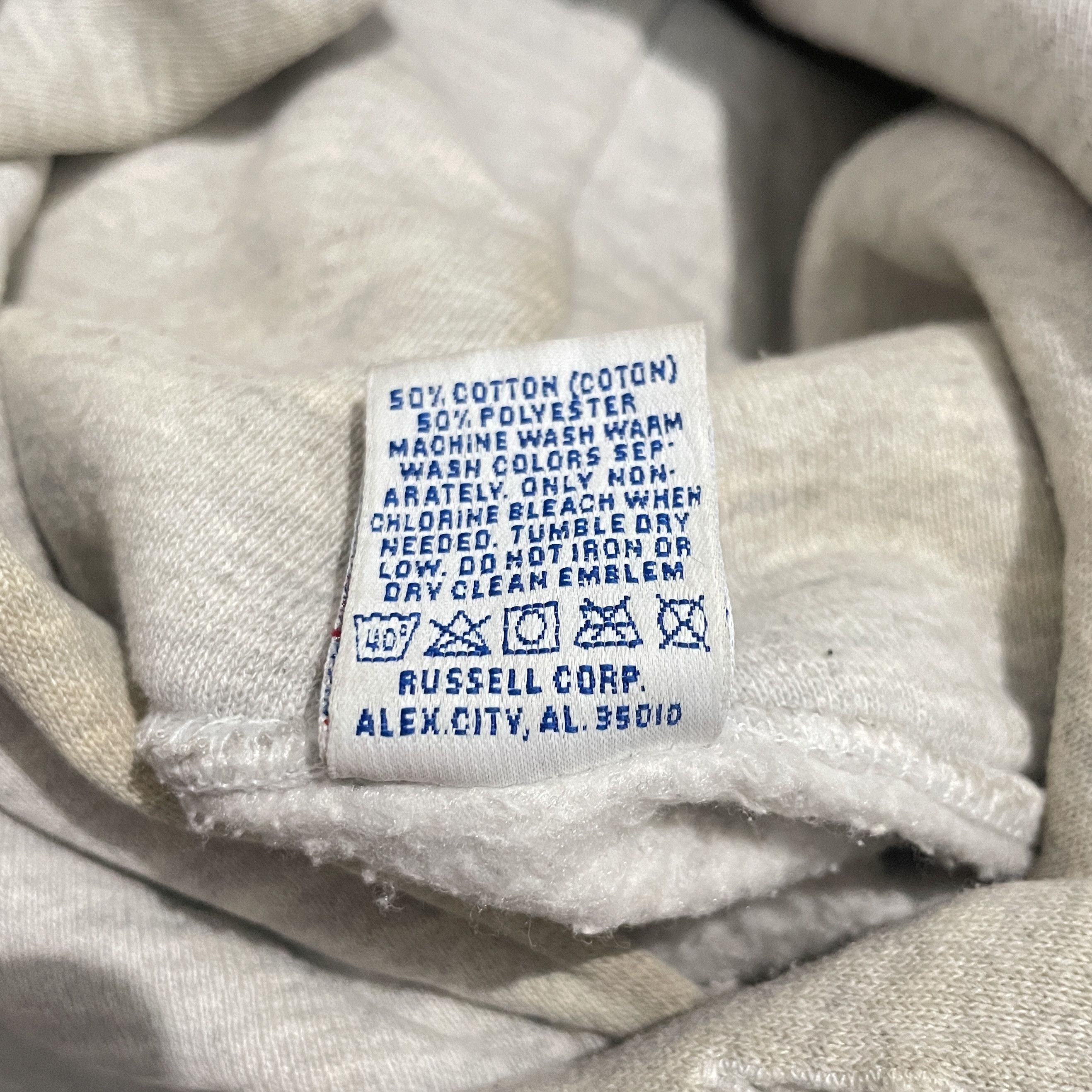 Russell Athletic Vintage 90s Ash Grey Hoodie Size US M / EU 48-50 / 2 - 6 Thumbnail