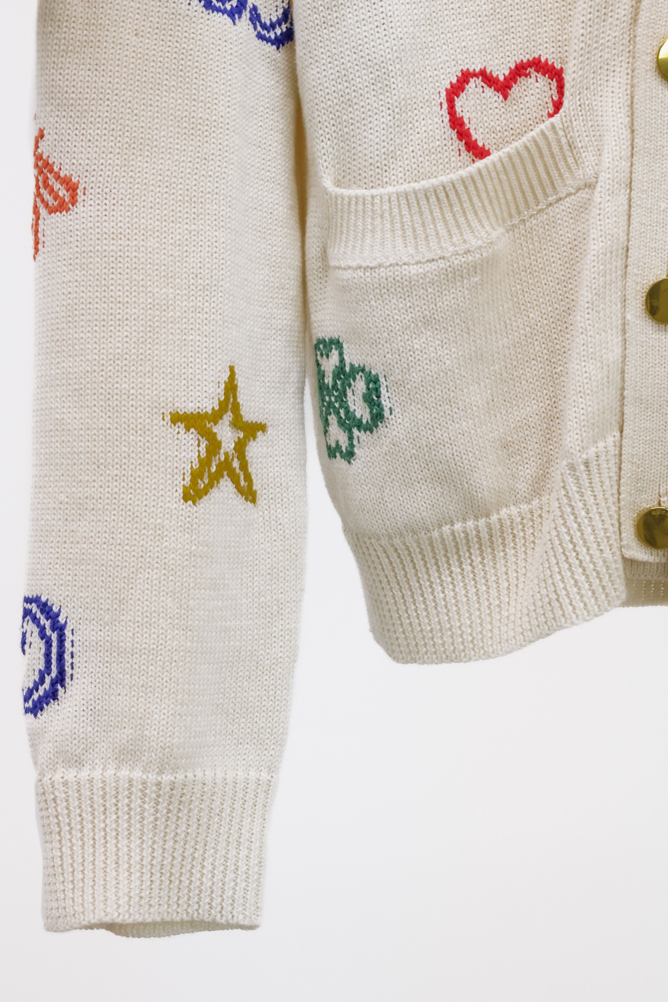 Gucci Symbols Jacquard Rainbow Cardigan