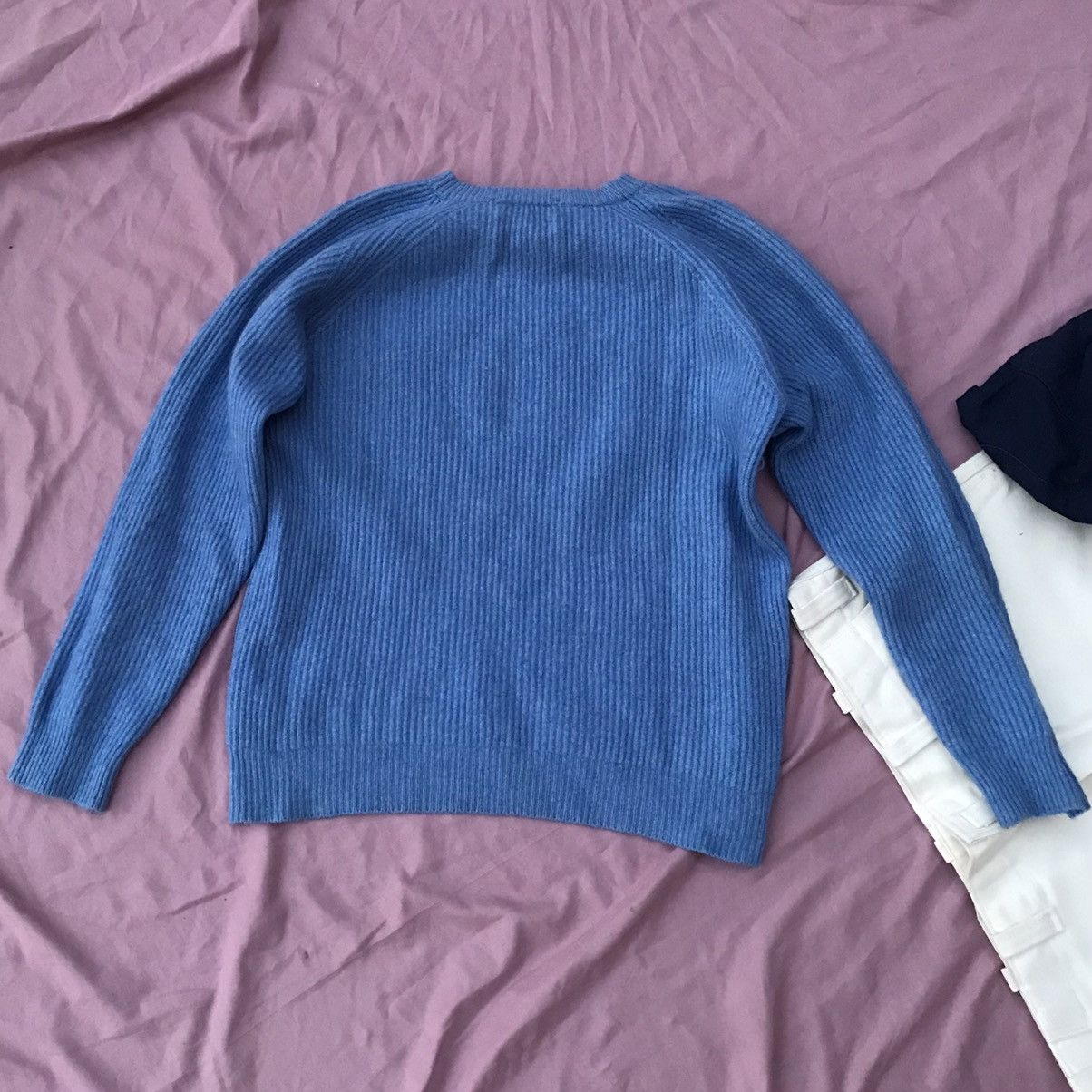 Other THICK RIBBED CASHMERE RAGLAN SHOULDER CREWNECK JUMPER Size L / US 10 / IT 46 - 4 Thumbnail