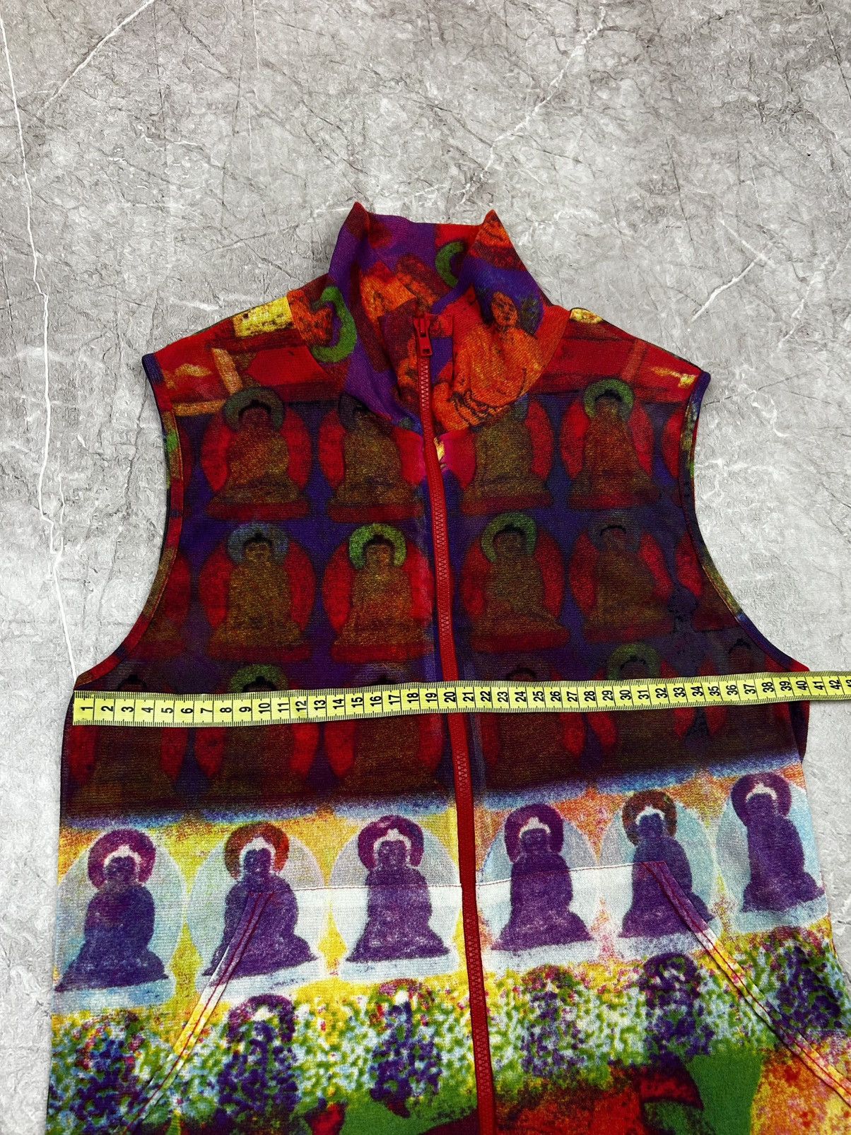 Vivienne Tam ARCHIVE S/S 1997 VIVIENNE TAM MESH FULLPRINT Buddha TANKTOP Size S / US 4 / IT 40 - 8 Thumbnail