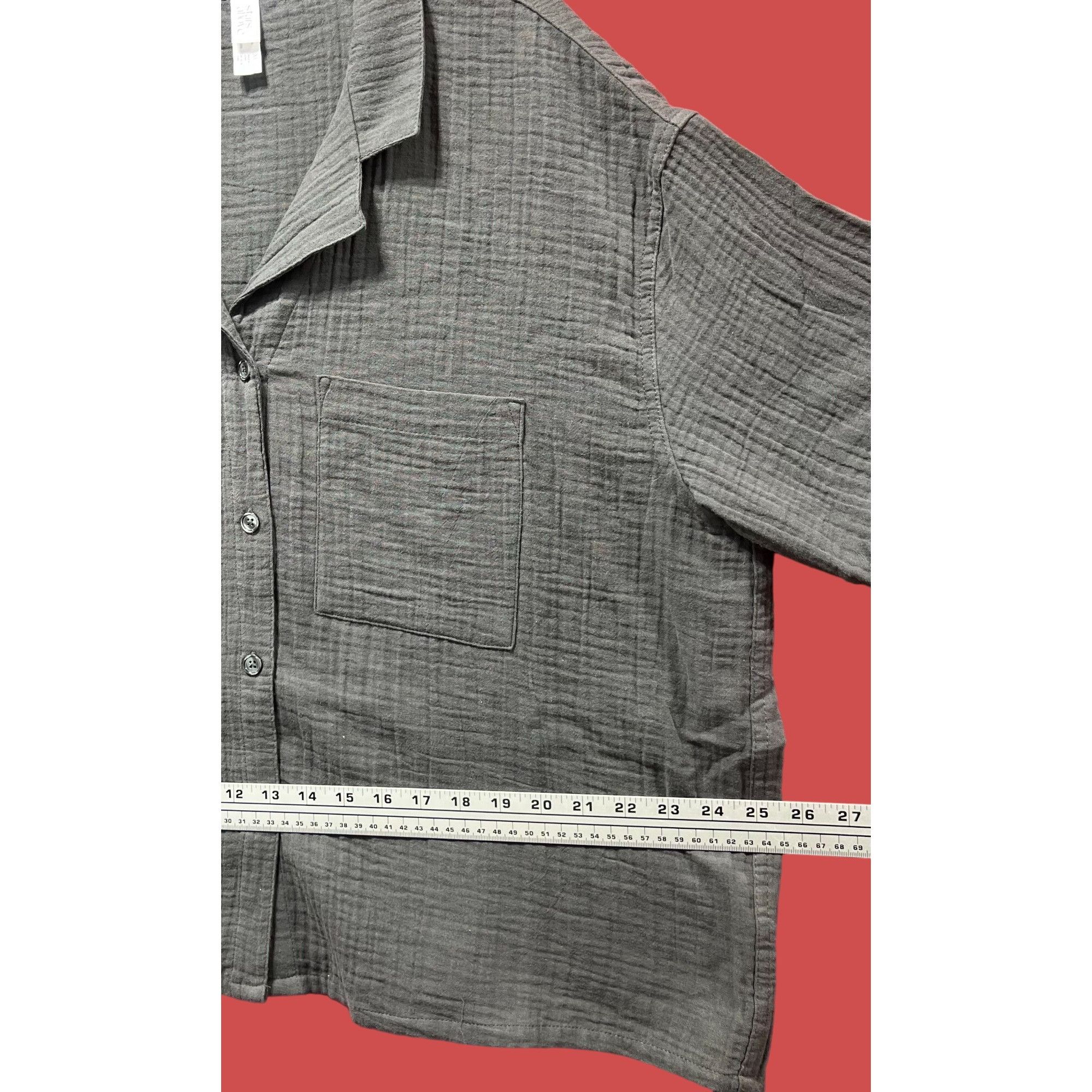 Other Stars Above - Women's Gauze Sleepwear Top - Gray - Extra Lar Size XL / US 12-14 / IT 48-50 - 5 Thumbnail