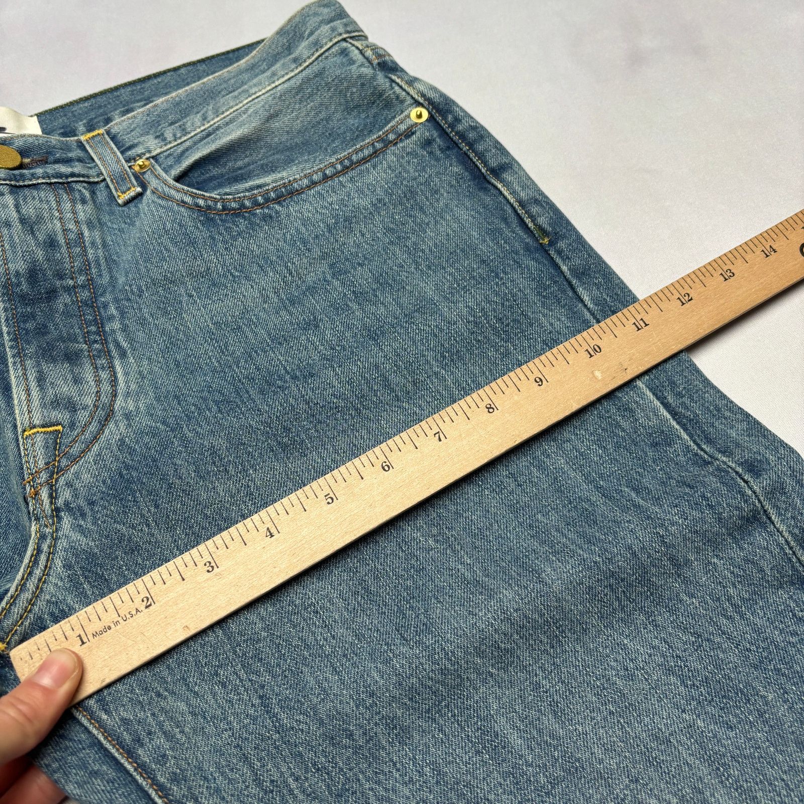 Sid Mashburn $175 Sid Mashburn Slim Straight Jeans 33x30 Made in USA Size US 33 - 7 Thumbnail