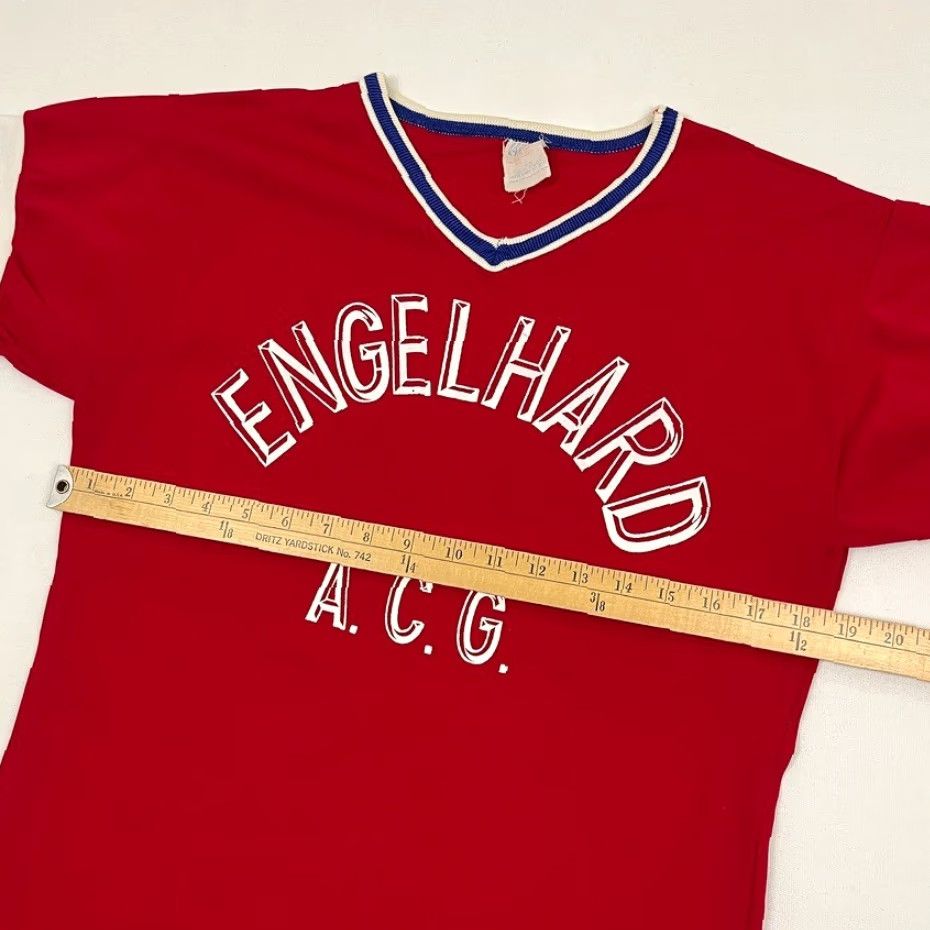 Vintage VINTAGE 70s Soccer Baseball Jersey Adult M Red Union Made Jersey Men Size US M / EU 48-50 / 2 - 6 Thumbnail