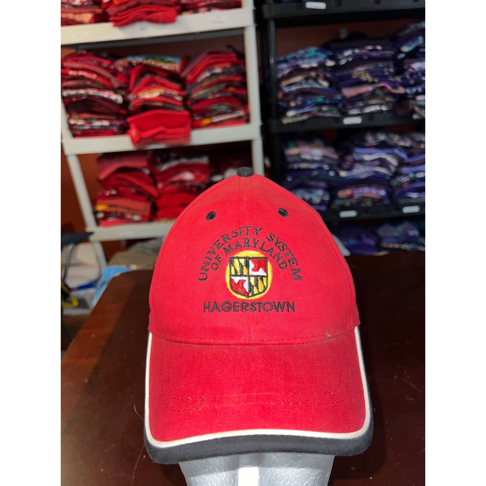 Vintage University Of Maryland Hat Hagerstown System Cap College OS Size ONE SIZE - 1 Thumbnail