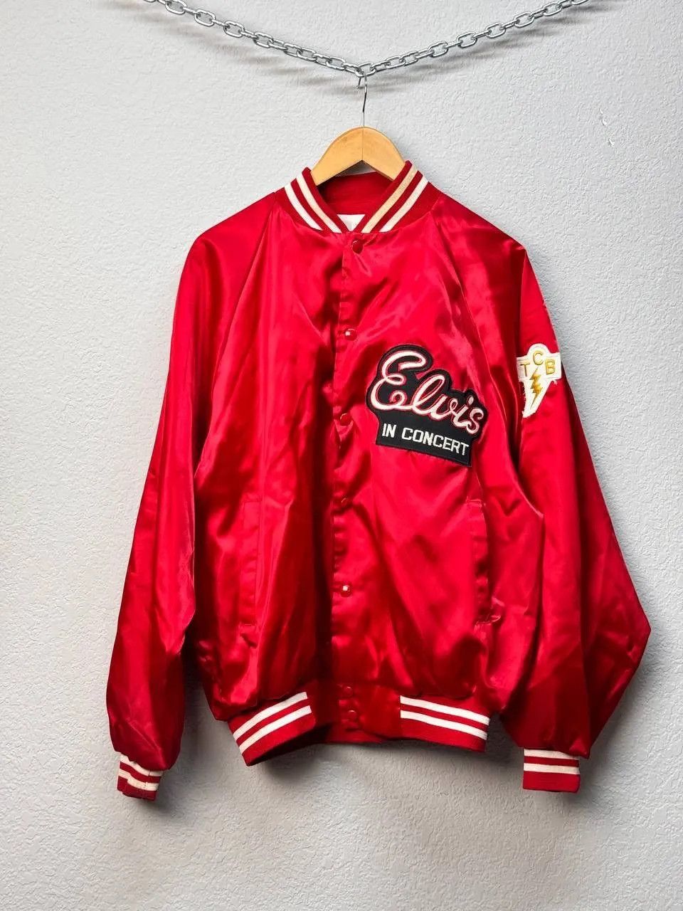 Vintage VTG Vintage 1970s Elvis in Concert Satin Souvenir Jacket TCB Size US L / EU 52-54 / 3 - 1 Thumbnail