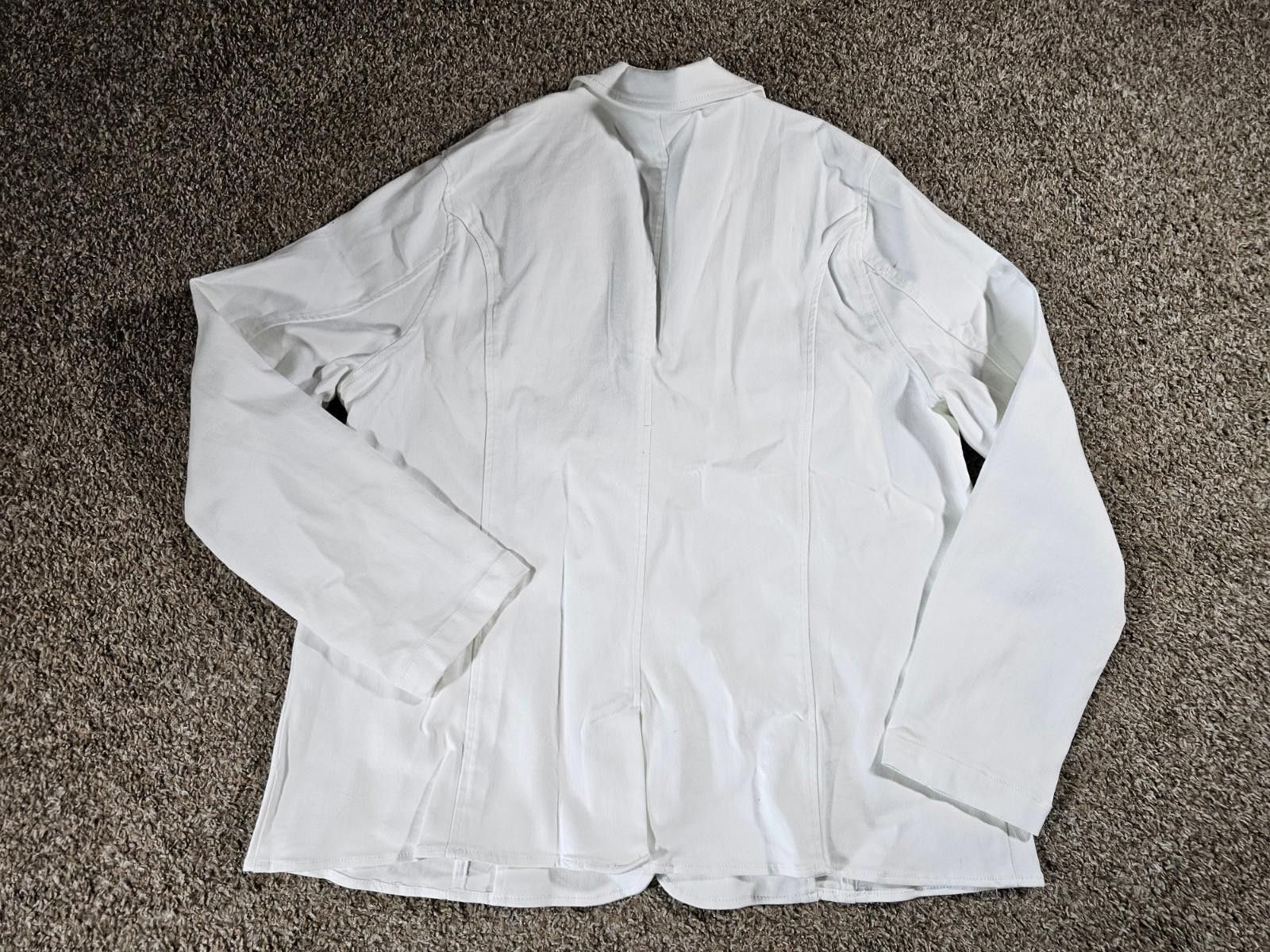 Blair Blair Women's 3 Button Blazer White Size L / US 10 / IT 46 - 7 Thumbnail