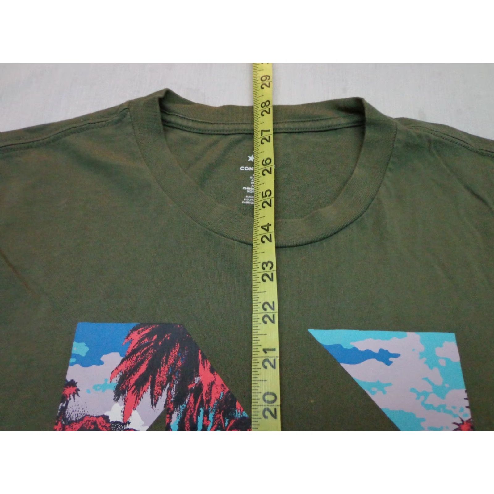 Converse Converse T Shirt Military Green Logo Size Medium FLAWS Size US M / EU 48-50 / 2 - 7 Thumbnail