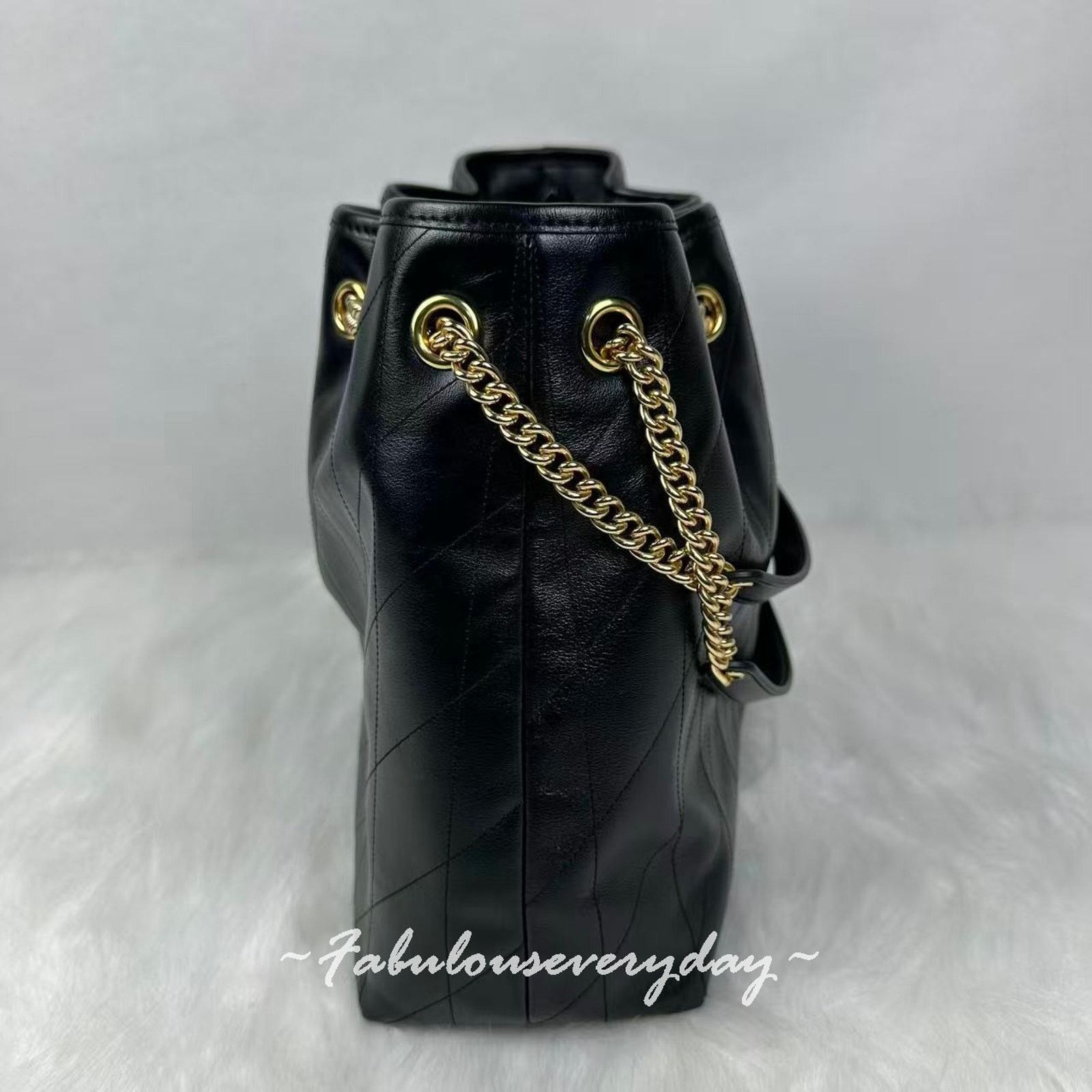 Coach Coach Evelyn Shoulder Bag With Quilting Leather/Gold/Black Size ONE SIZE - 3 Thumbnail