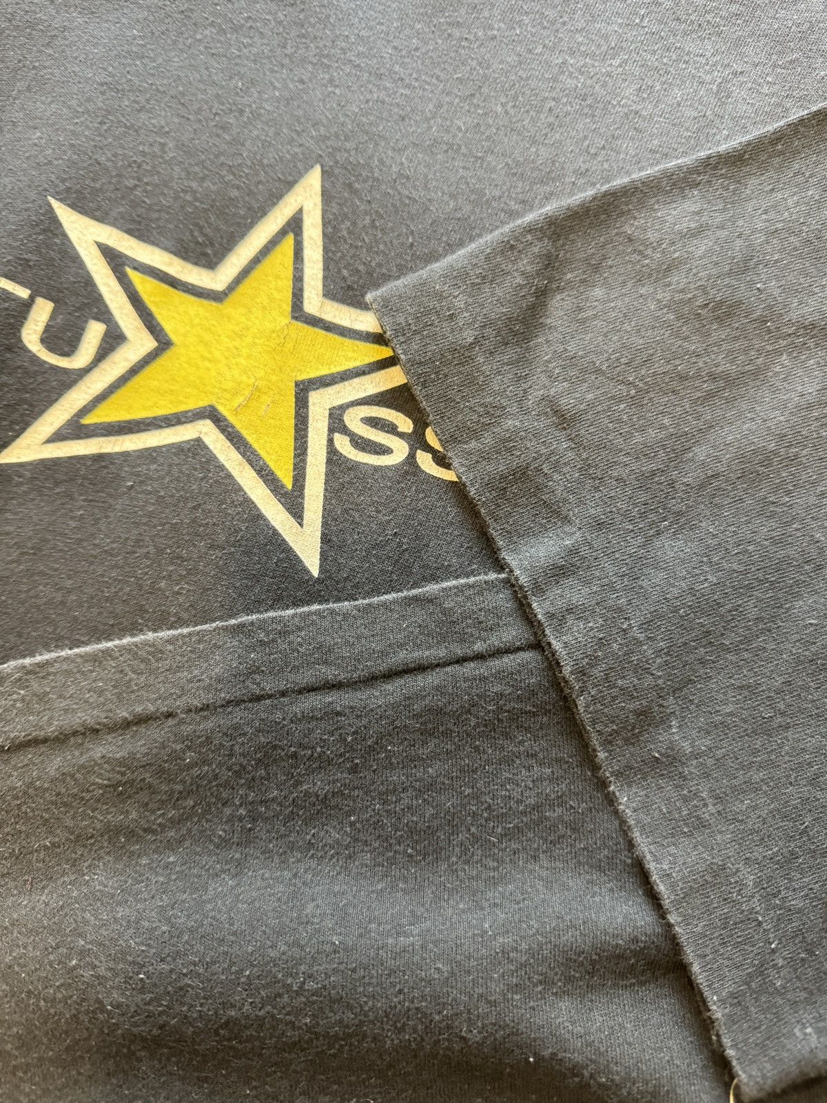 Stussy × Vintage VINTAGE 90s STUSSY STAR back print tshirt Size US L / EU 52-54 / 3 - 6 Thumbnail