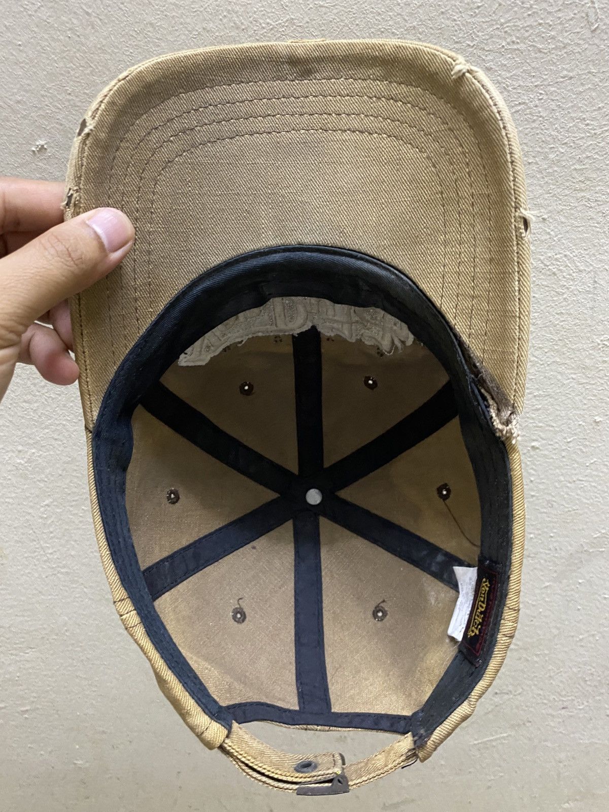 Vintage × Von Dutch Vintage Von Dutch Hat Distressed Style Denim Hat Cap Size ONE SIZE - 4 Thumbnail