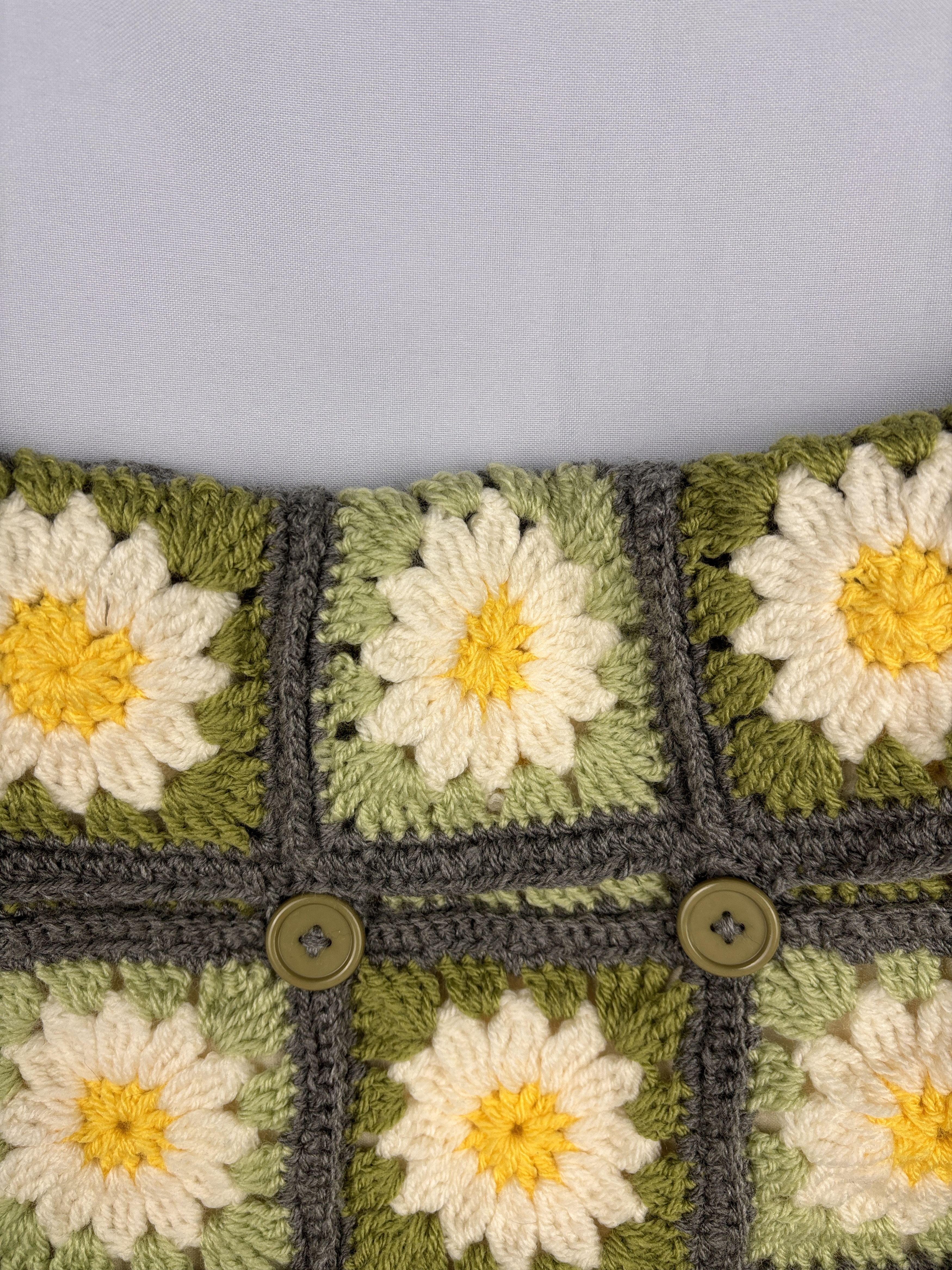 Handmade Crochet Crossbody Shoulder Bag Granny Square Knit Boho Hobo Size ONE SIZE - 5 Thumbnail