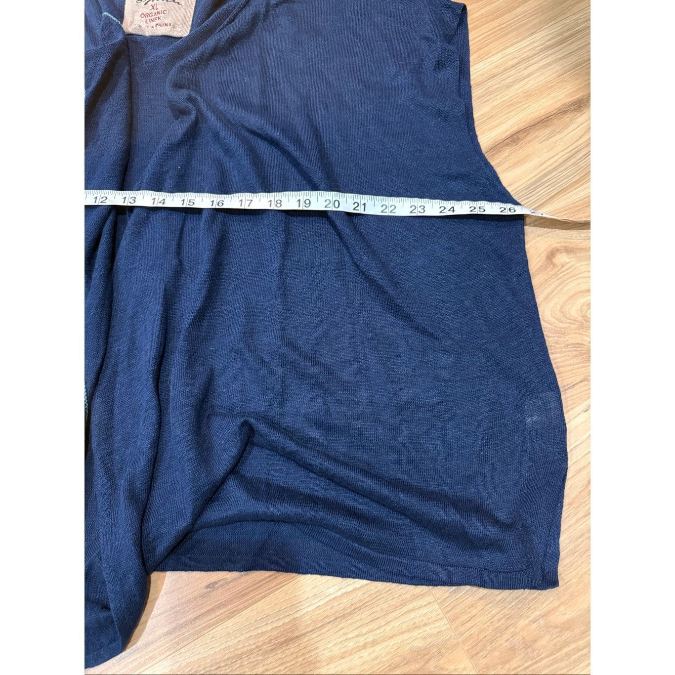 Guru Gudrun Sjoden open front navy blue linen cardigan size XL Size XL / US 12-14 / IT 48-50 - 6 Thumbnail