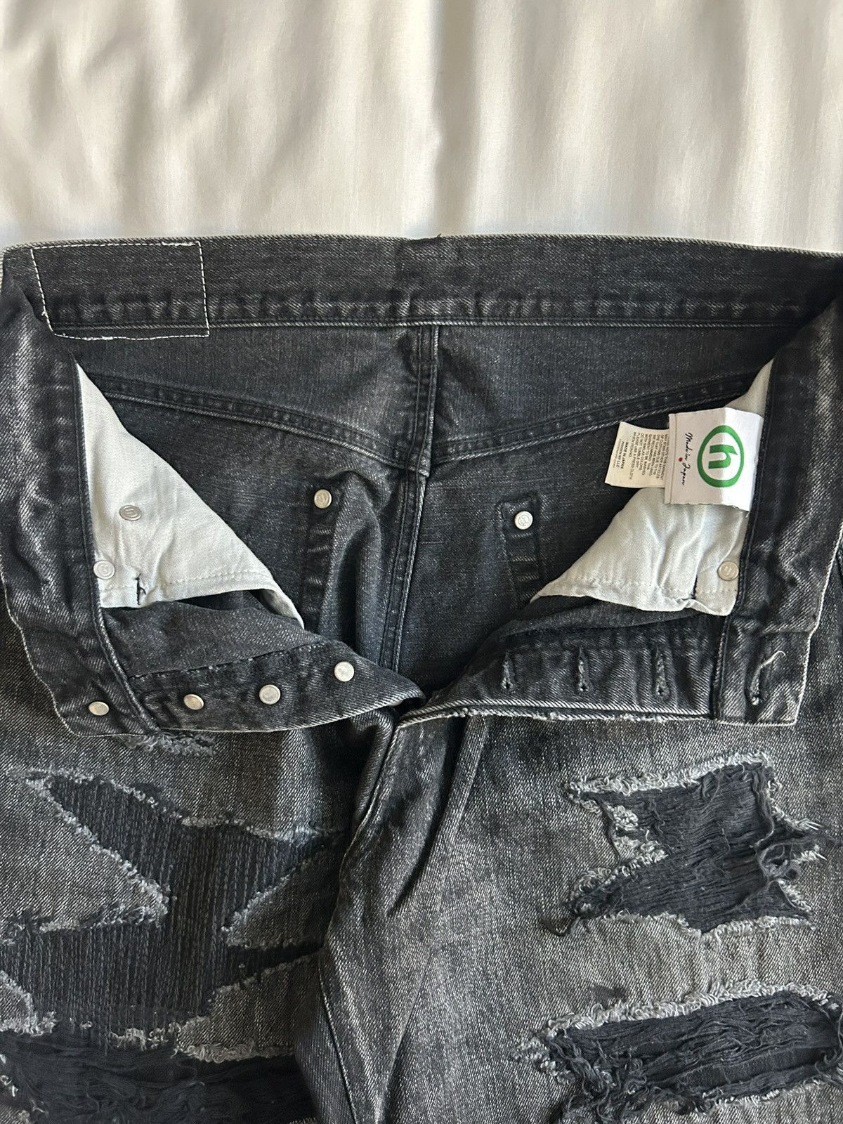 HIDDEN Hidden NY Baggy Denim Jeans Distressed Selvedge Japan Size US 32 / EU 48 - 9 Thumbnail