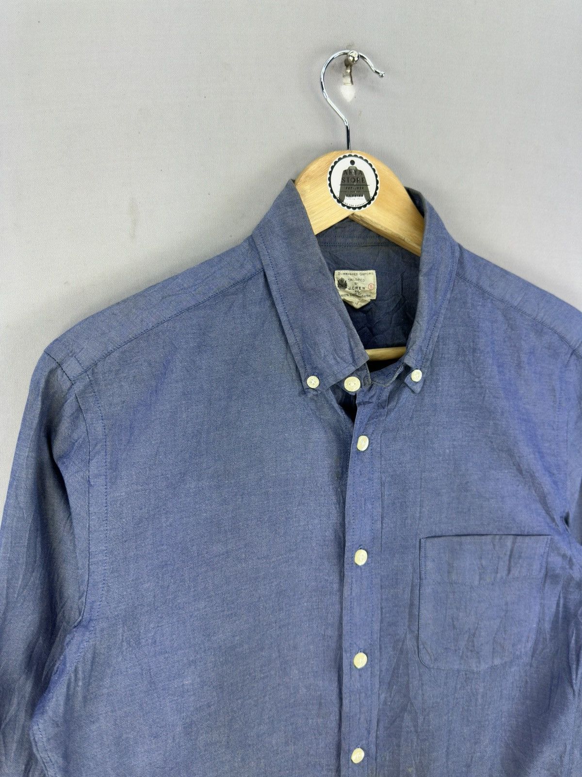 Japanese Brand J. Crew Distressed Plain Flannel Shirt Size US M / EU 48-50 / 2 - 2 Thumbnail
