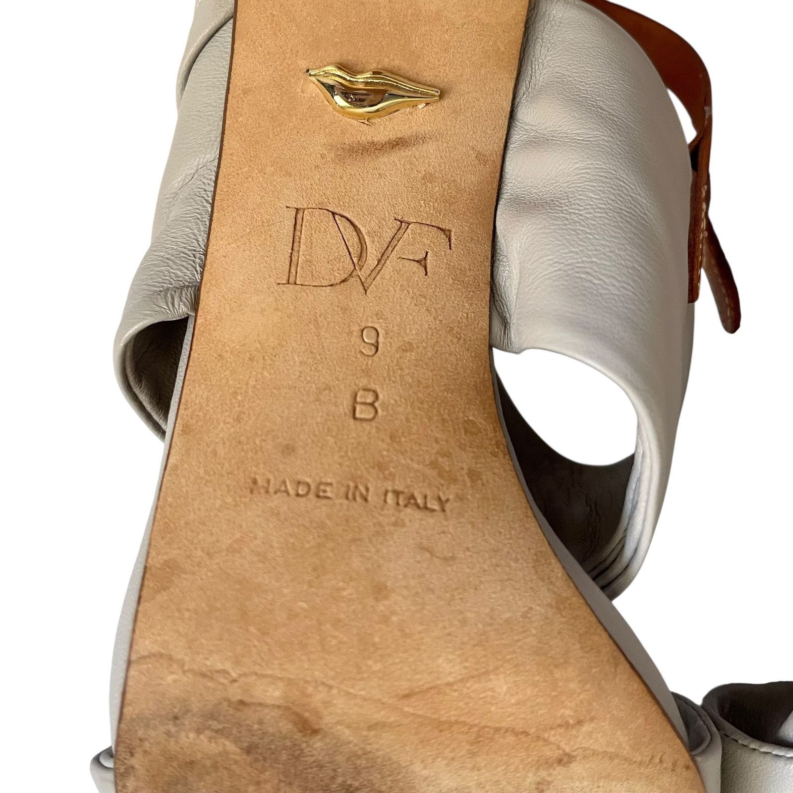 Diane von Furstenberg Diane Von Furstenberg Jacey Leather Slingback Sandals Heels Size US 7 / IT 37 - 5 Thumbnail