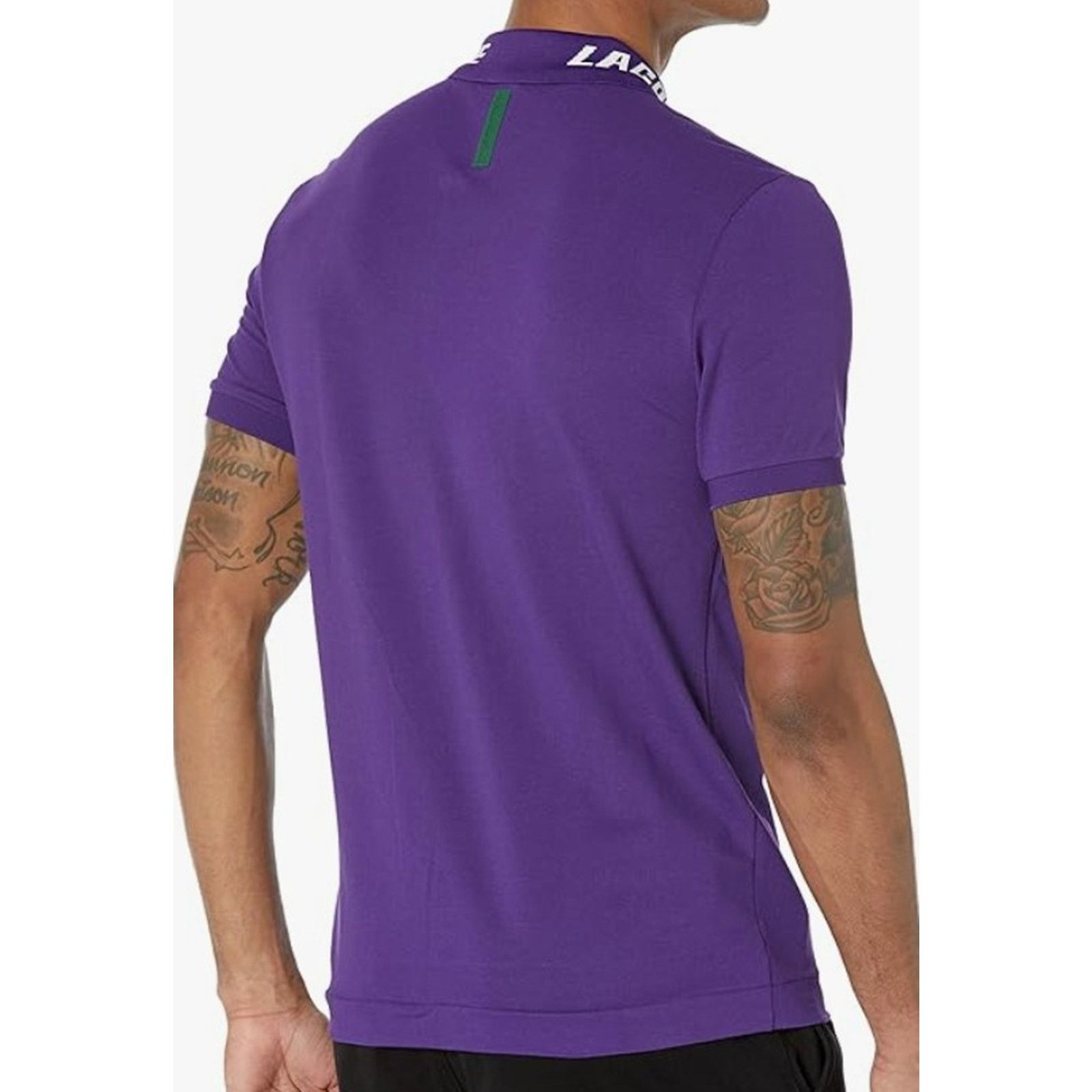 Lacoste Lacoste Men's Jacquard Collar Short Sleeve Shirt Samui S Size US S / EU 44-46 / 1 - 3 Thumbnail