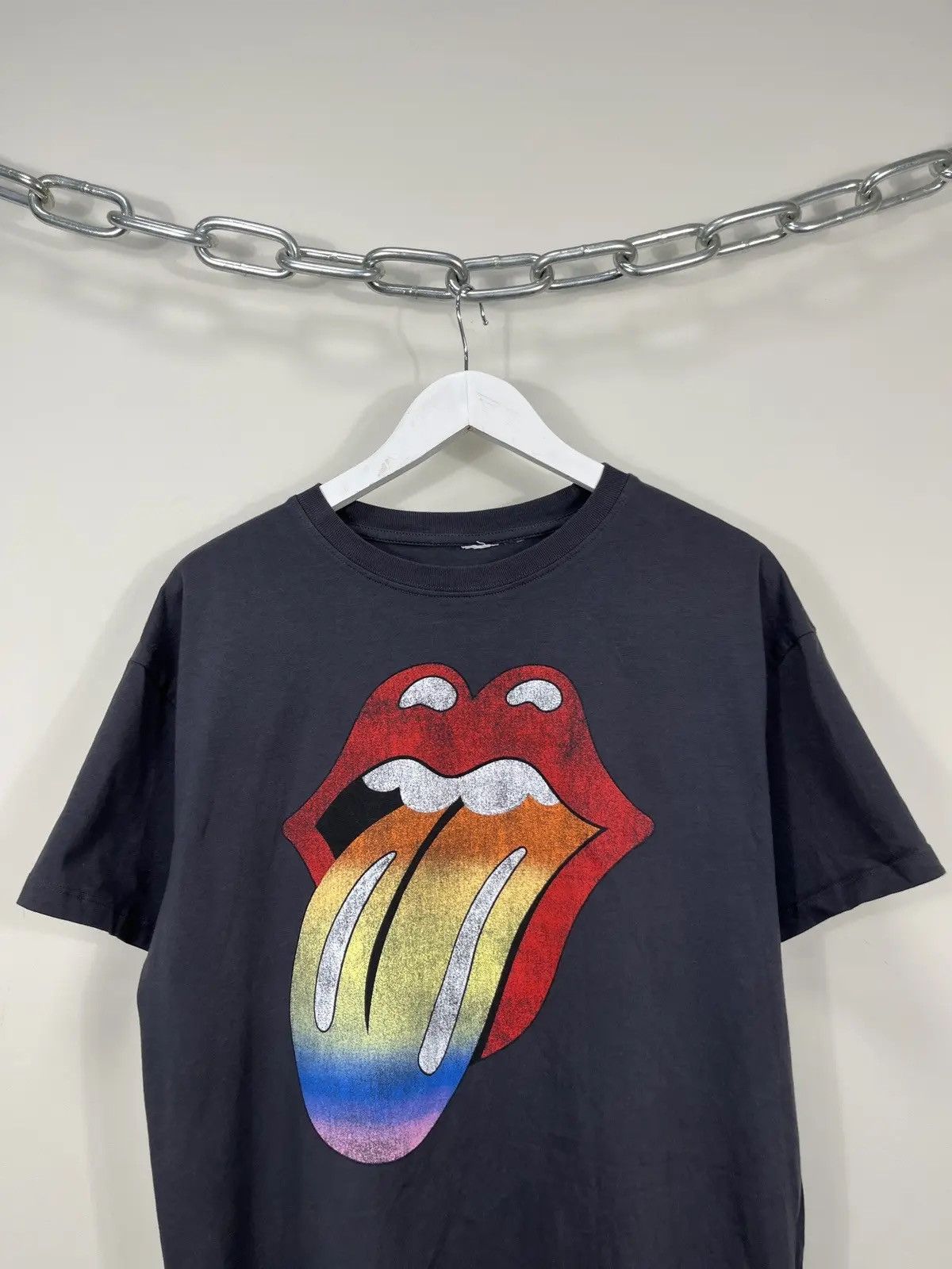Band Tees × The Rolling Stones × Vintage Vintage The Rolling Stones Tongue Logo Rock Band Tee Size US L / EU 52-54 / 3 - 3 Thumbnail