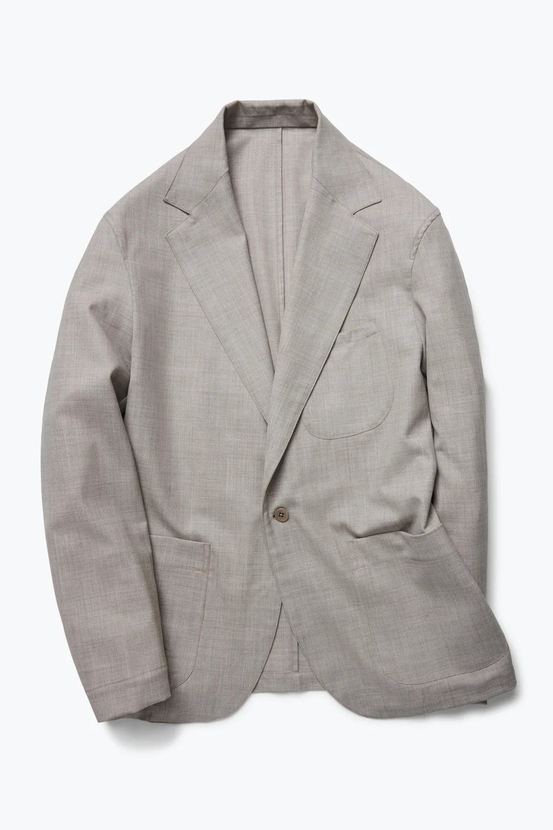 Stoffa ($2890) Taupe Undyed Wool Suit Size 42R - 3 Thumbnail