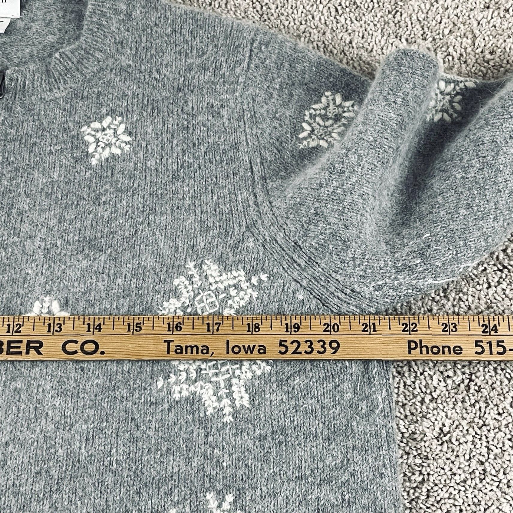 Vintage VINTAGE Garnet Hill Sweater Womens Large Gray Wool Angora Quiet Luxury Ski Full Zip E214 Size L / US 10 / IT 46 - 7 Thumbnail