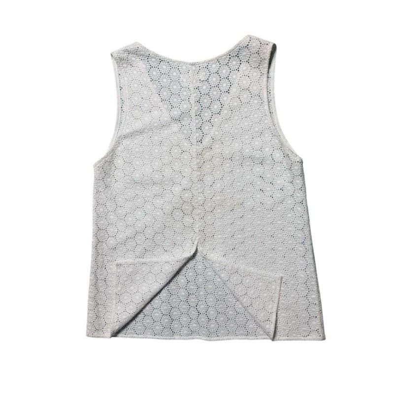Rag & Bone rag & bone/JEAN Sleeveless Lace Eyelet Top – White – Size SP Size S / US 4 / IT 40 - 3 Thumbnail