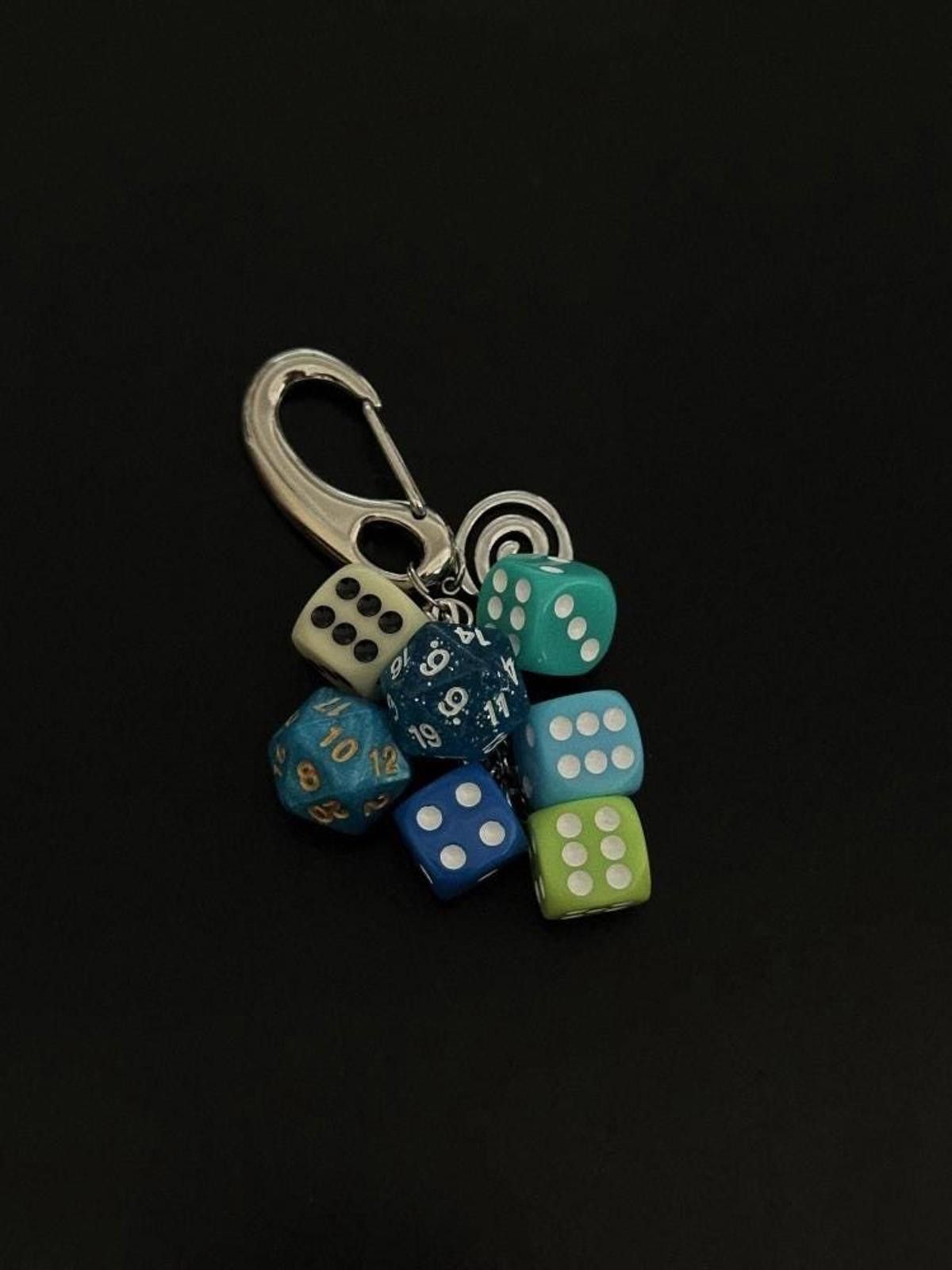 Jewelry Dice string keychain,y2k Keychain Size ONE SIZE - 3 Thumbnail