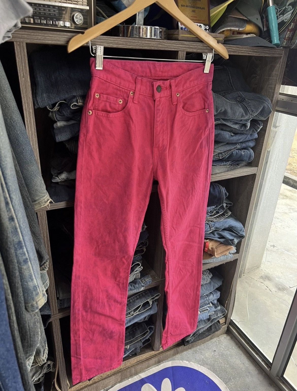 Levi's Vintage Clothing 🔥Rare Vintage Pink Levis Button J41 Denim Size US 27 - 8 Thumbnail