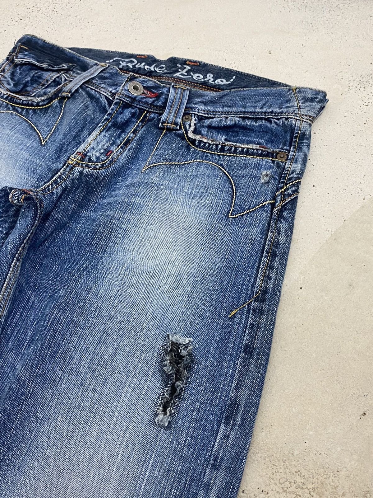 If Six Was Nine × Japanese Brand × Tornado Mart Vintage Edwin Engineer Distressed Light Wash Buckle Button Size US 30 / EU 46 - 6 Thumbnail