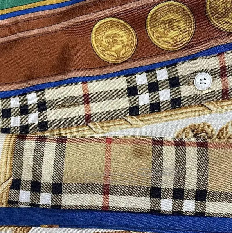 Burberry Burberry Multicolor Silk Long Sleeve Blouse. Size M / US 6-8 / IT 42-44 - 6 Thumbnail