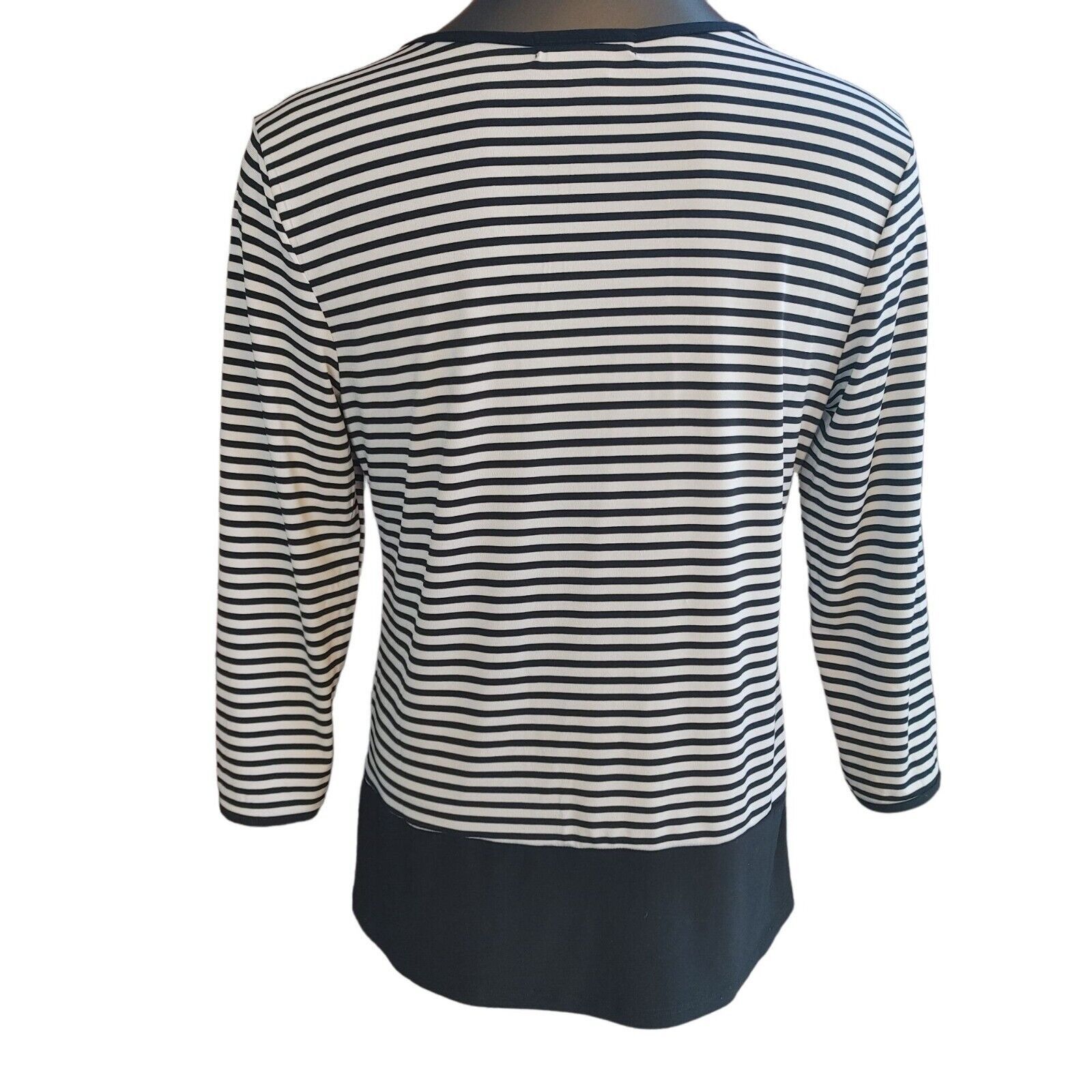 Other Susan Lawrence Petite Black and White Stripped 3/4 Sleeve To Size M / US 6-8 / IT 42-44 - 2 Thumbnail