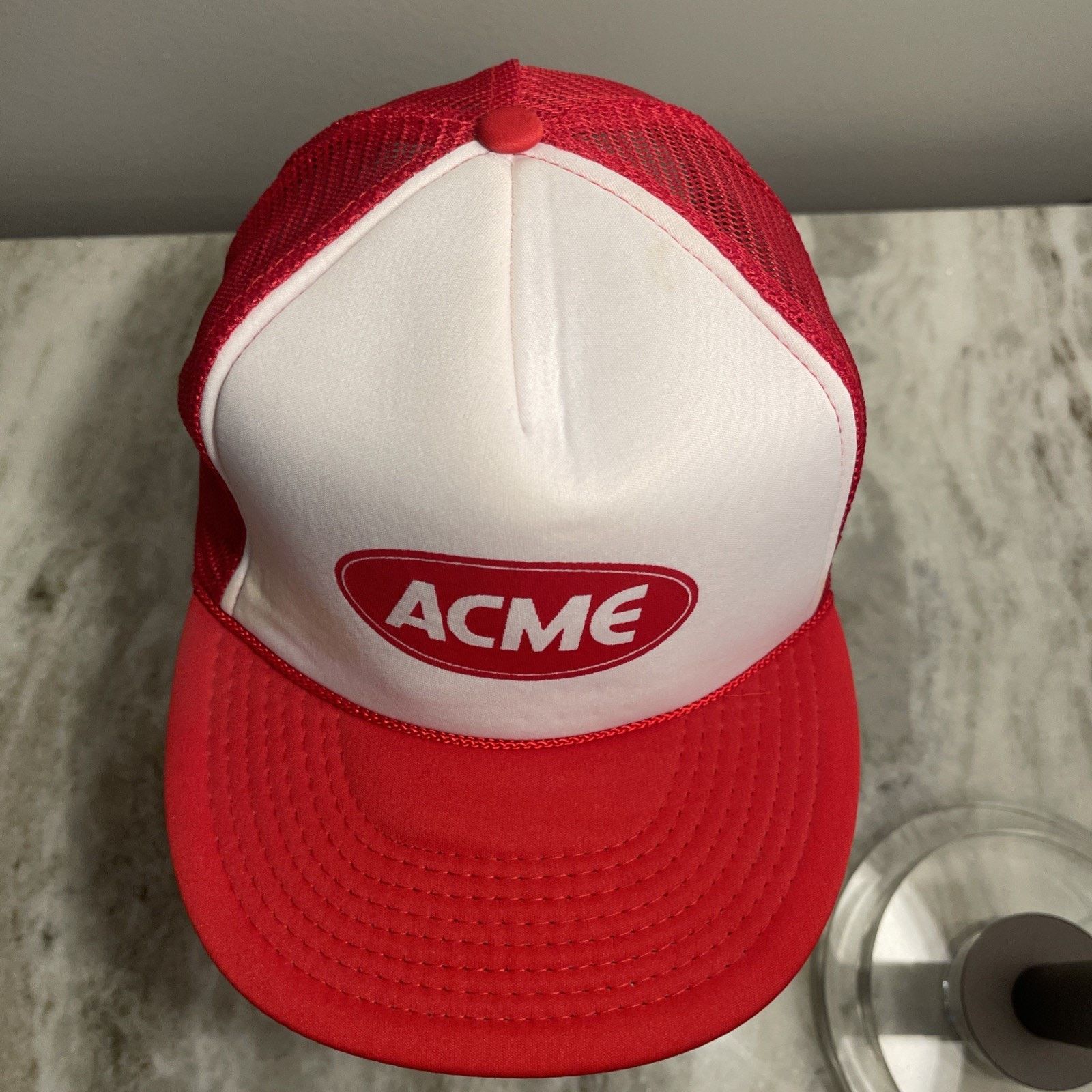 Vintage Vintage 1980’s Trucker Hat Snapback Cap ACME Rope NWOT Rare Size ONE SIZE - 4 Thumbnail