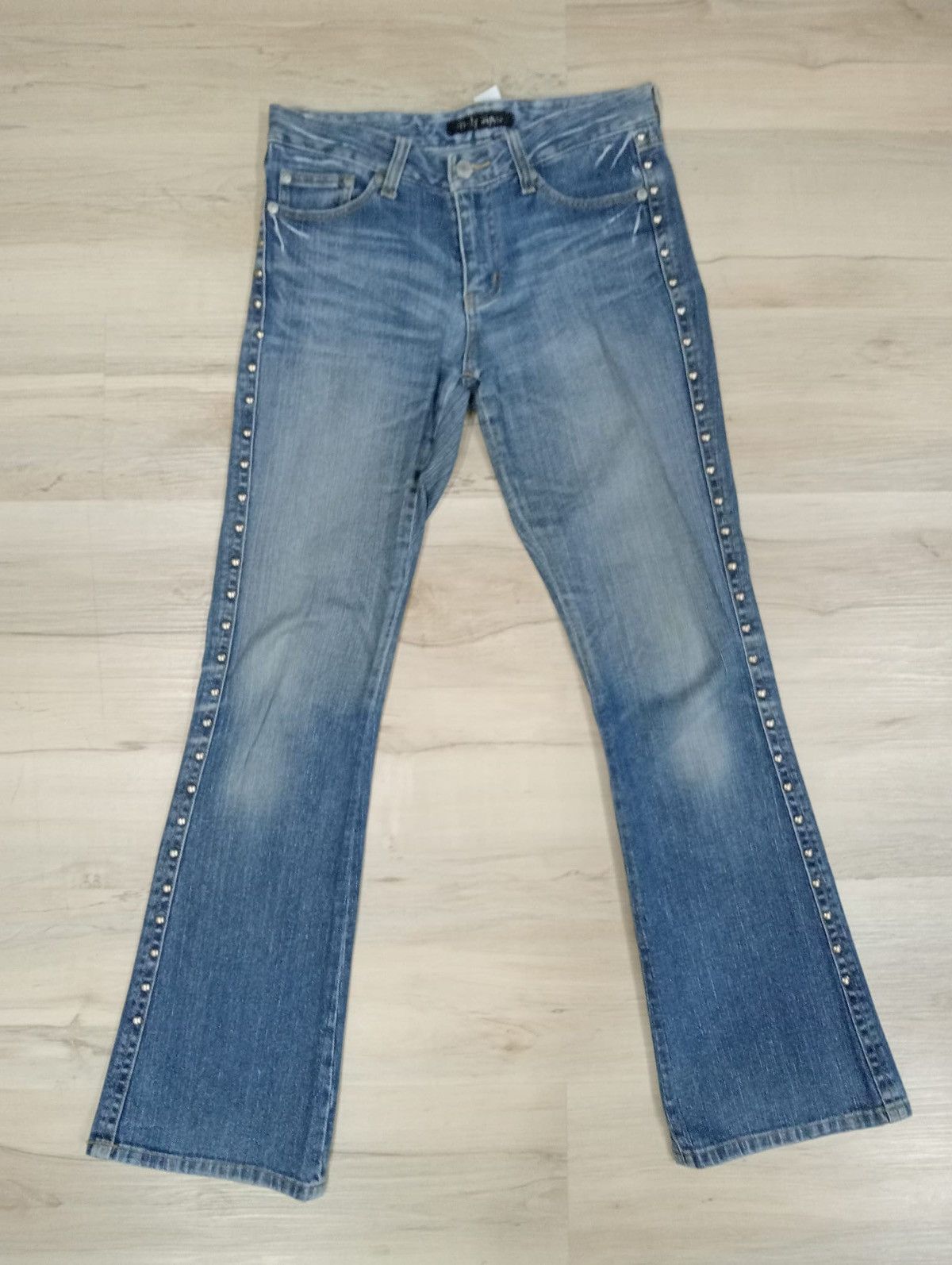 Japanese Brand Daily Tropics flared distressed jeans Size US 30 / EU 46 - 1 Thumbnail
