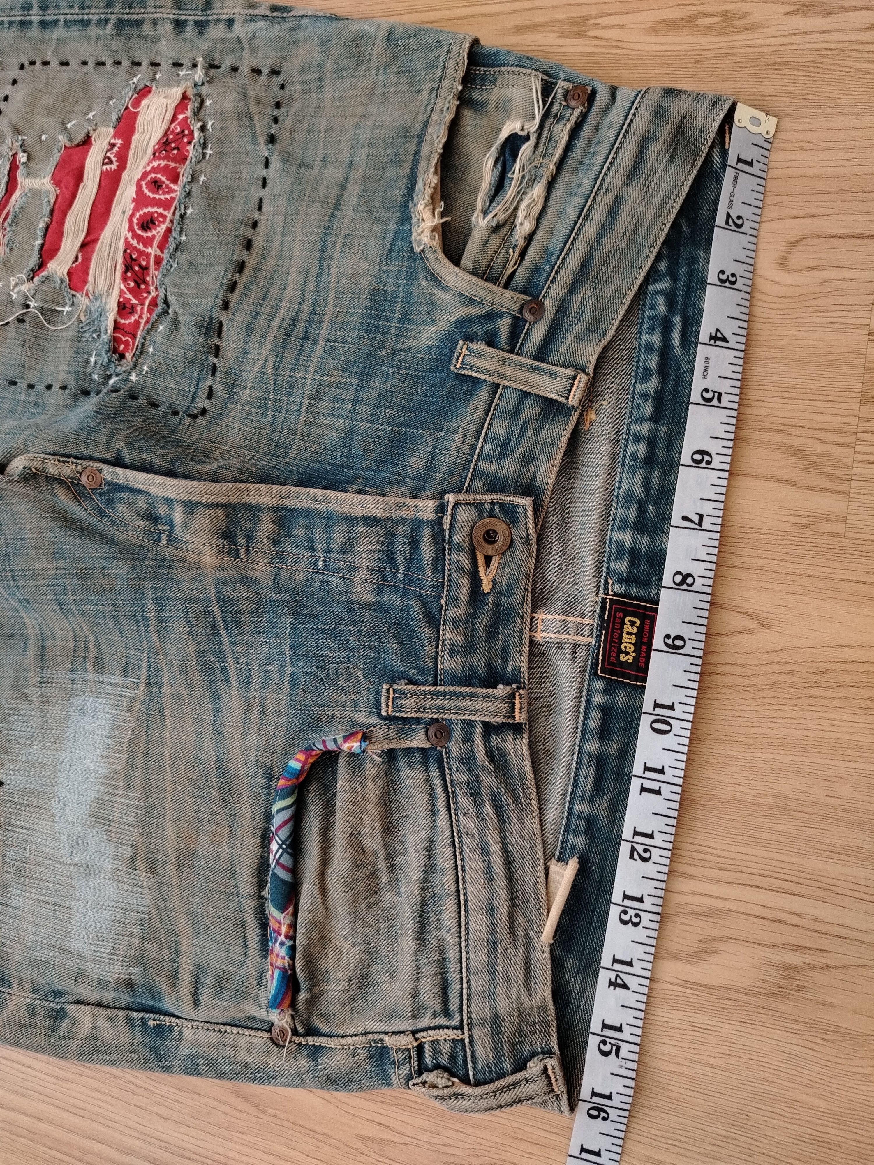 Sugar Cane Sugar Cane Jeans Vintage Sashiko Patches Size US 32 / EU 48 - 15 Thumbnail