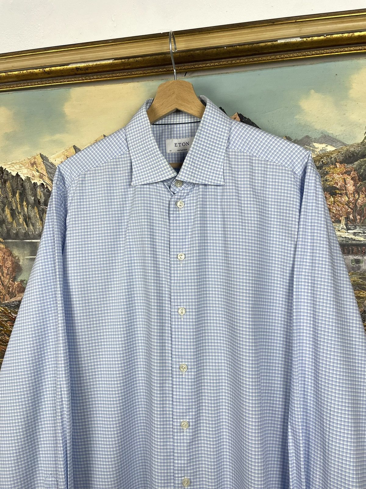 Eton Eton Blue Button Ups Shirt Old Money Luxury Designer Premium Size US XL / EU 56 / 4 - 5 Thumbnail