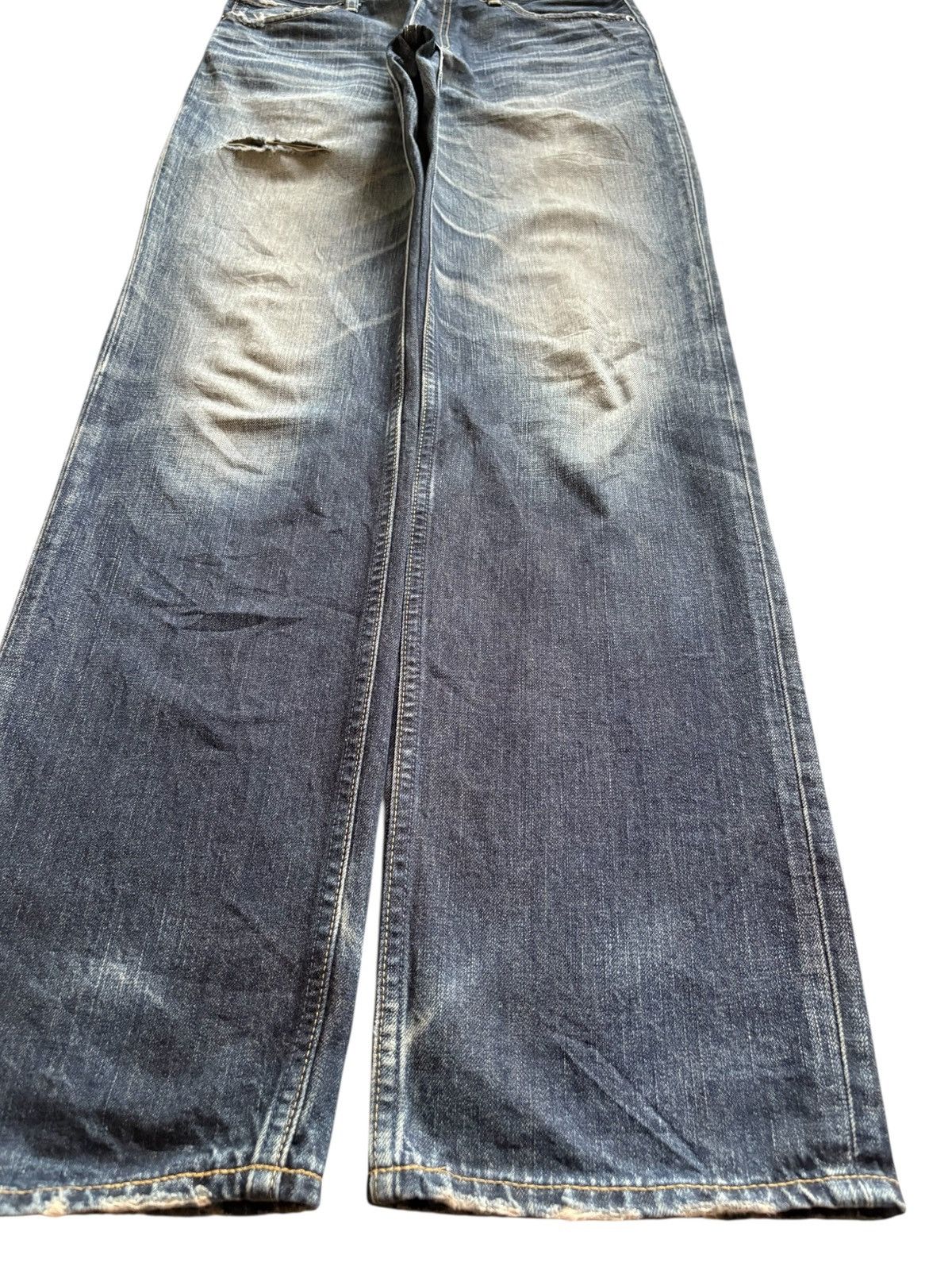 LVC × Levi's × Levi's Vintage Clothing Vintage 90s Levis 502 Mud Wash Distressed Ripped Loose Jean Size US 31 - 7 Thumbnail
