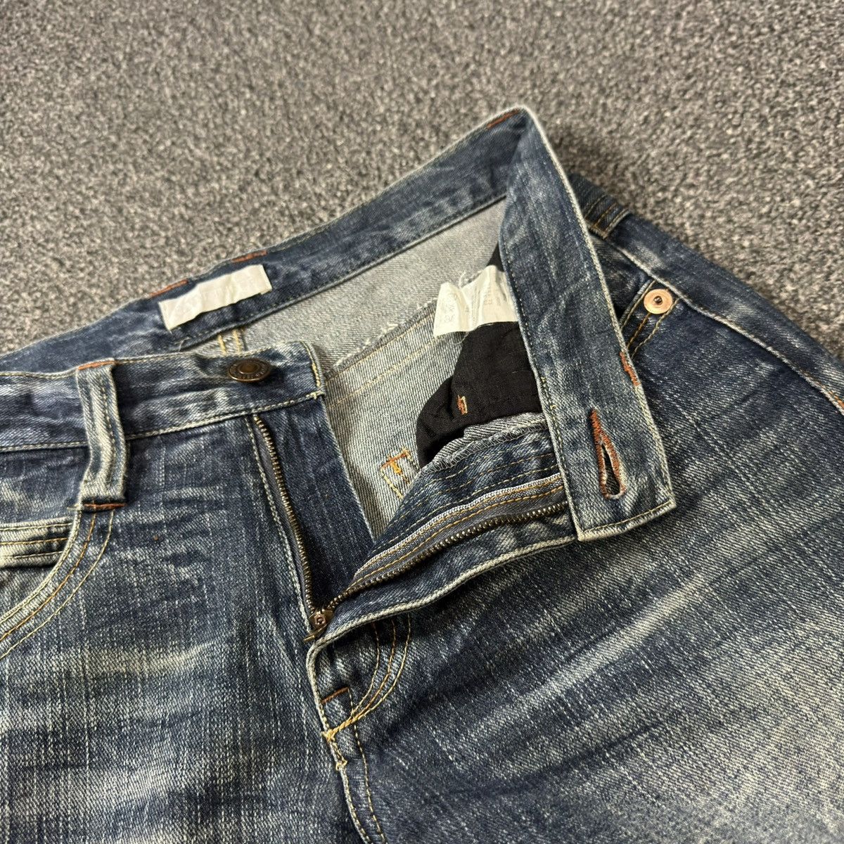 14th Addiction Vintage 2000 Y2K Boot There Clawmark Natural Denim Size US 29 - 13 Thumbnail