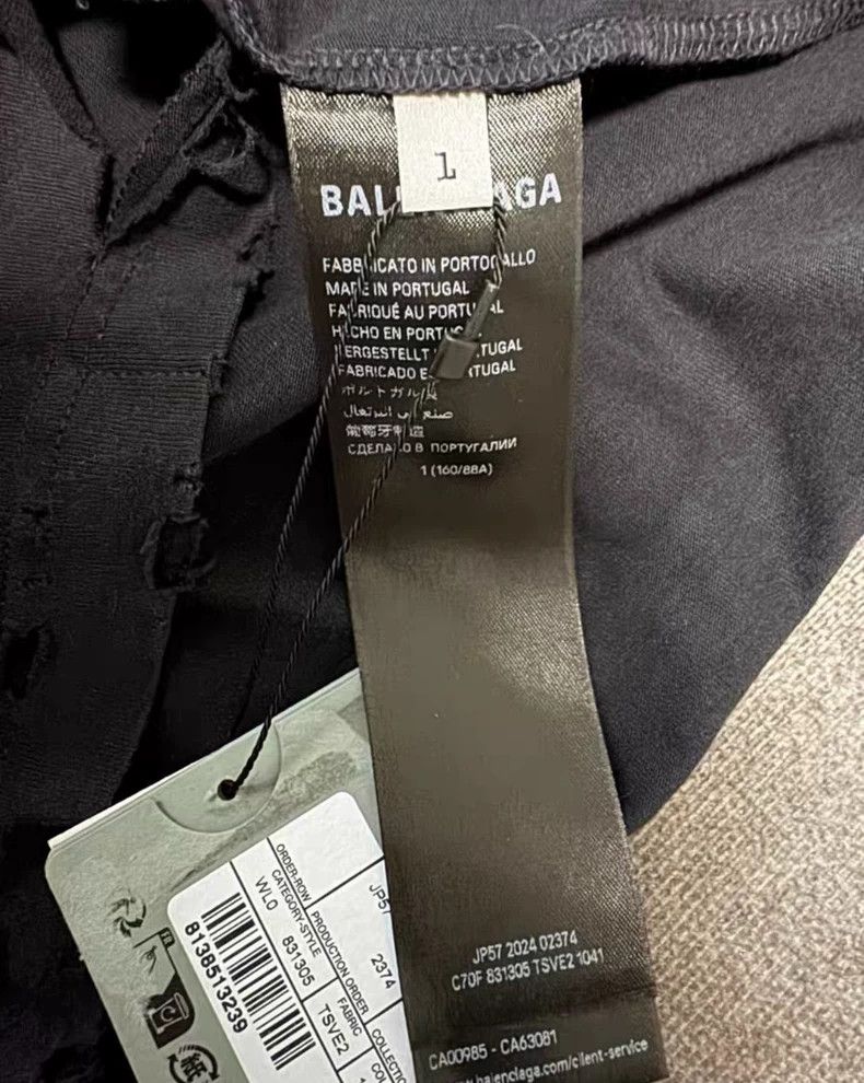 Balenciaga Balenciaga Black Logo Printed Cotton Short Sleeve T-Shirt Size US S / EU 44-46 / 1 - 4 Thumbnail