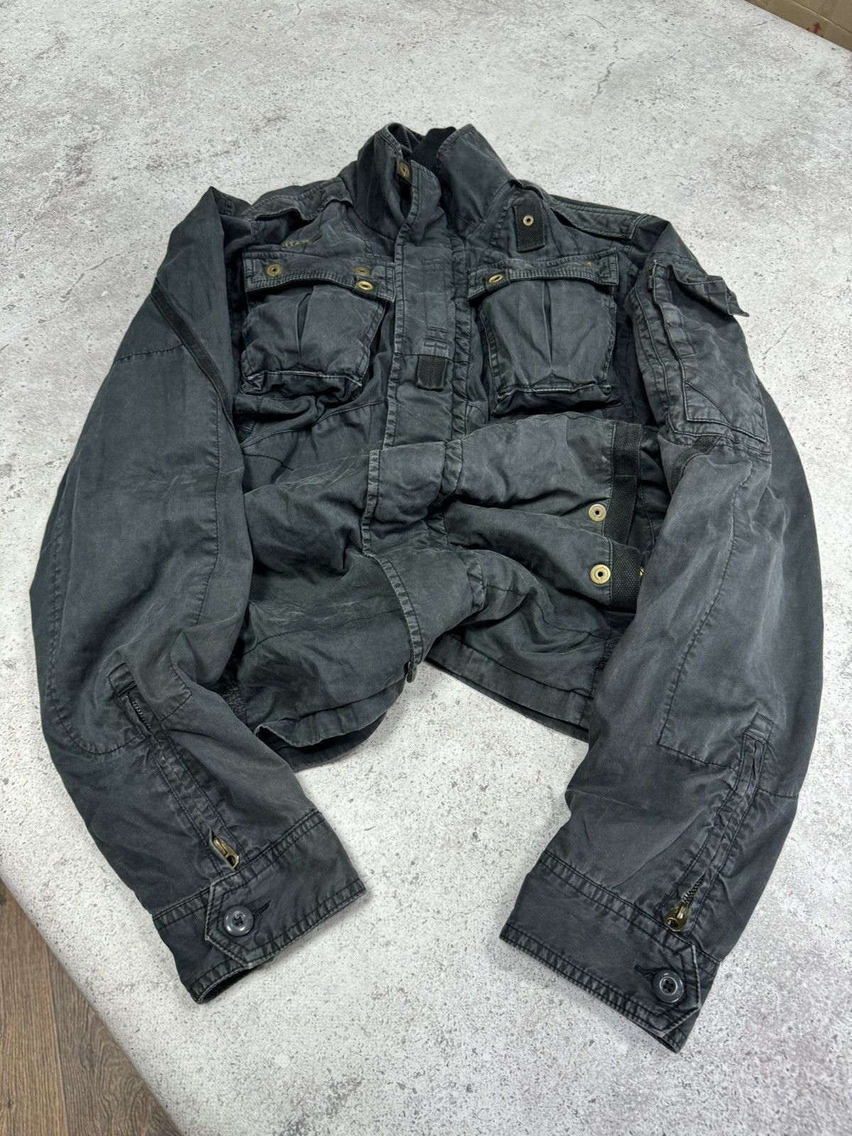 If Six Was Nine × Japanese Brand × Junya Watanabe Vintage Faded Cargo Junya Watanabe Balenciaga Style Jacket Size US M / EU 48-50 / 2 - 2 Thumbnail