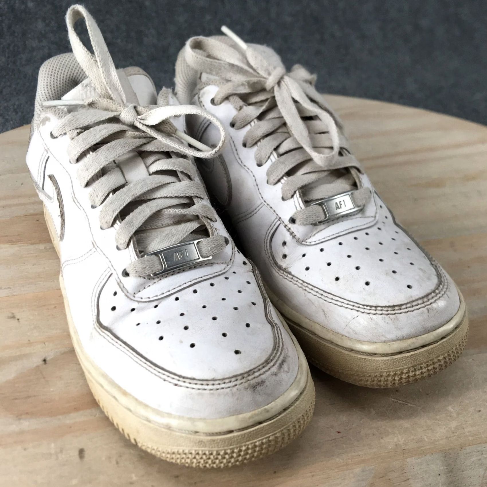Nike Nike Air Force 1 Womens Low Top Sneakers White Faux Leather 315115-112 Size M / US 6-8 / IT 42-44 - 3 Thumbnail