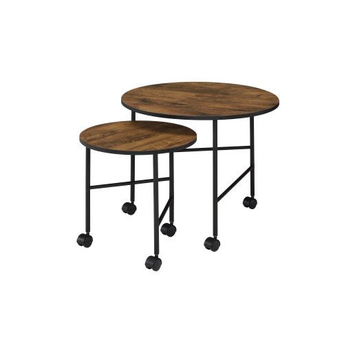 Designer × Homemade ACME Oblis 2Pc Pk Nesting Tables, Vintage Oak 83150 Size US L / EU 52-54 / 3 - 3 Thumbnail