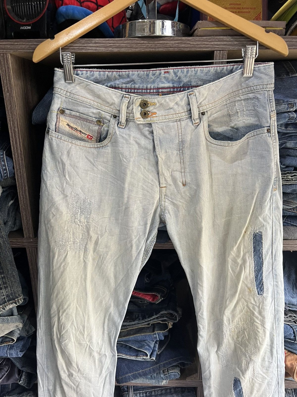 Diesel 🔥Vintage Diesel Industry Made in Italy Distressed Denim Size US 31 - 4 Thumbnail
