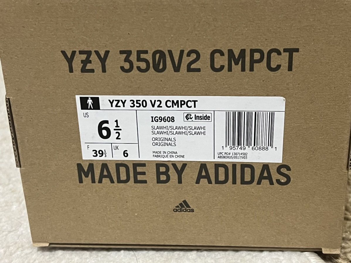 Adidas Yeezy 350V2 CMPCT Size US 6.5 / EU 39-40 - 7 Thumbnail