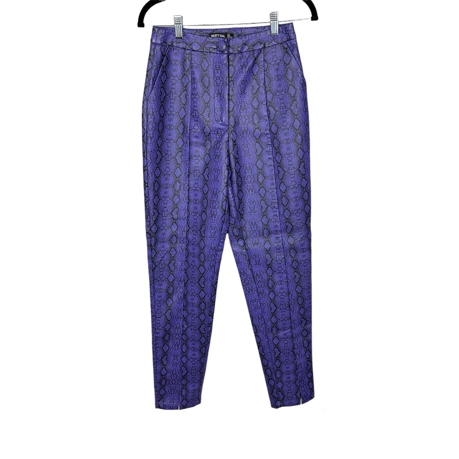 Nasty Gal Nasty Gal Purple Faux Leather Snake Skin High Waist Pants 2 Size 26" / US 2 / IT 38 - 3 Thumbnail