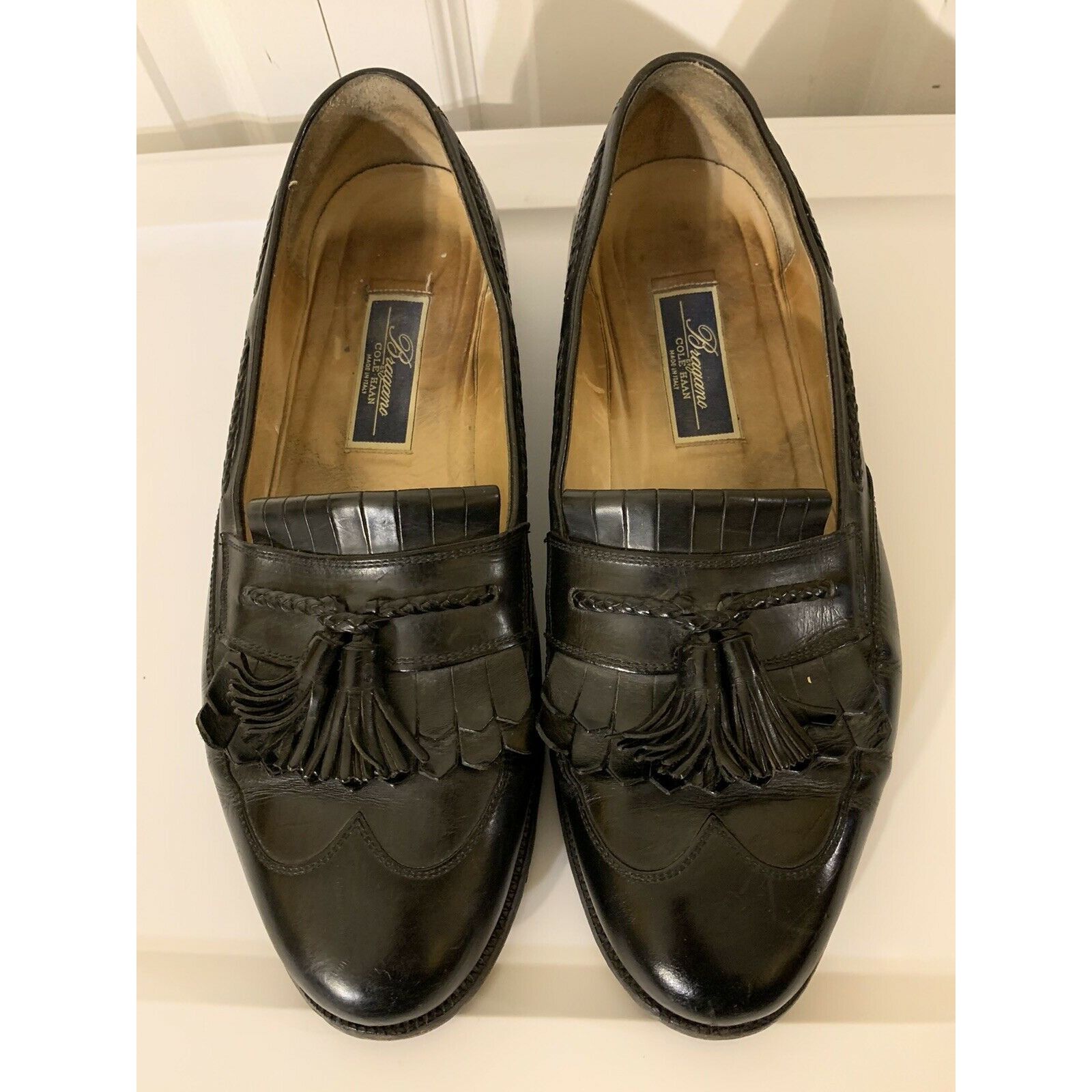 Cole Haan Cole Haan Bragano Mens Sz 12D Black Leather Slip On Tasseled Size US 12 / EU 45 - 3 Thumbnail