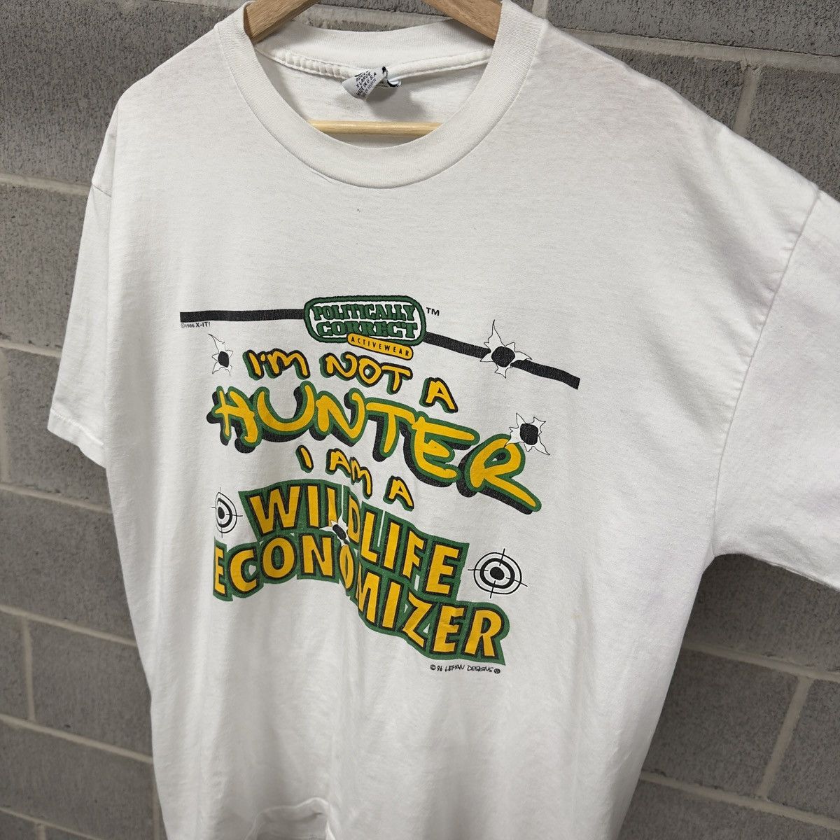 Vintage 90s I'm Not A Hunter Shirt Thrashed Faded ERD Grunge Size US XL / EU 56 / 4 - 5 Thumbnail
