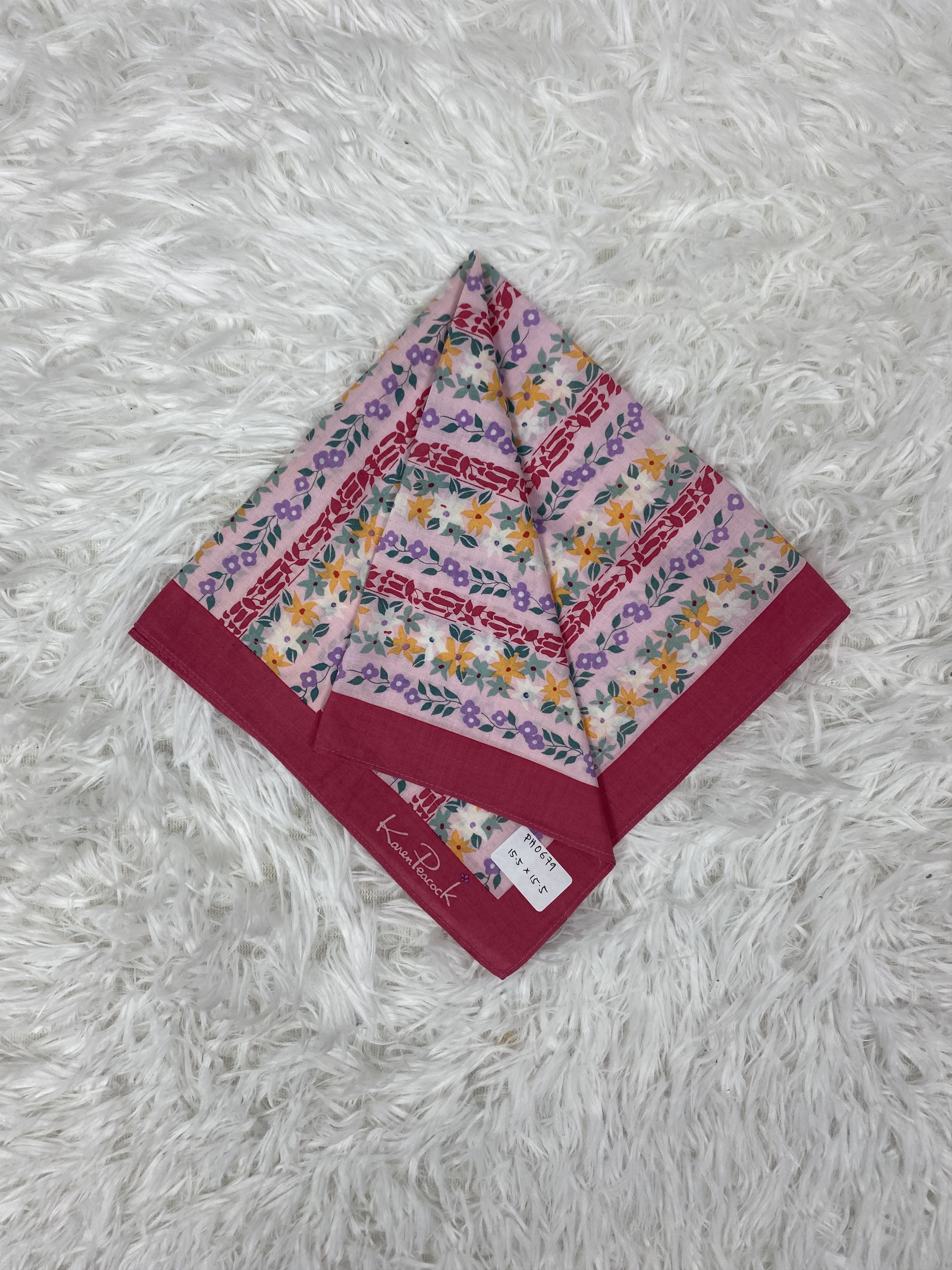 Vintage Vintage Kanen Peacock Handkerchief Neckerchief PH0679 Size ONE SIZE - 1 Thumbnail