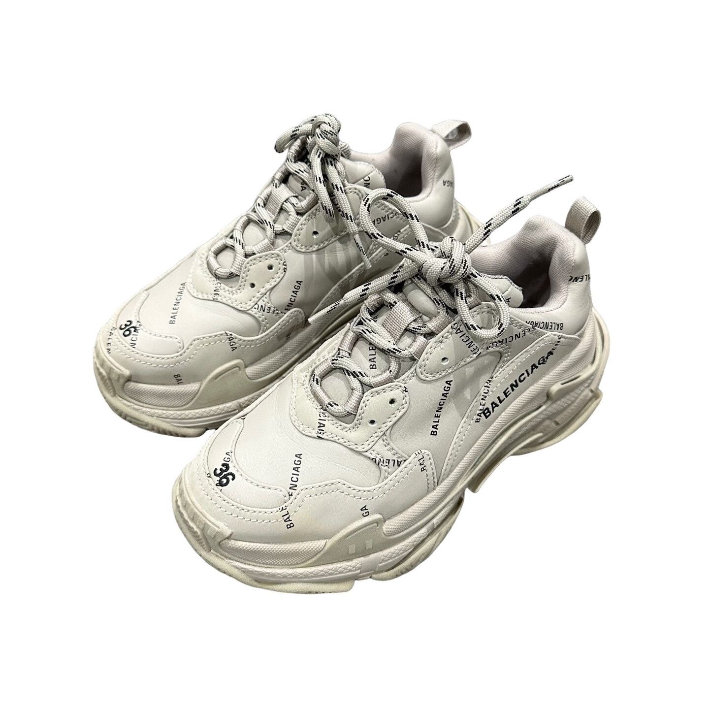 Balenciaga Balenciaga Triple S Allover Logo Sneakers Size 36 Size US 5 / IT 35 - 1 Thumbnail