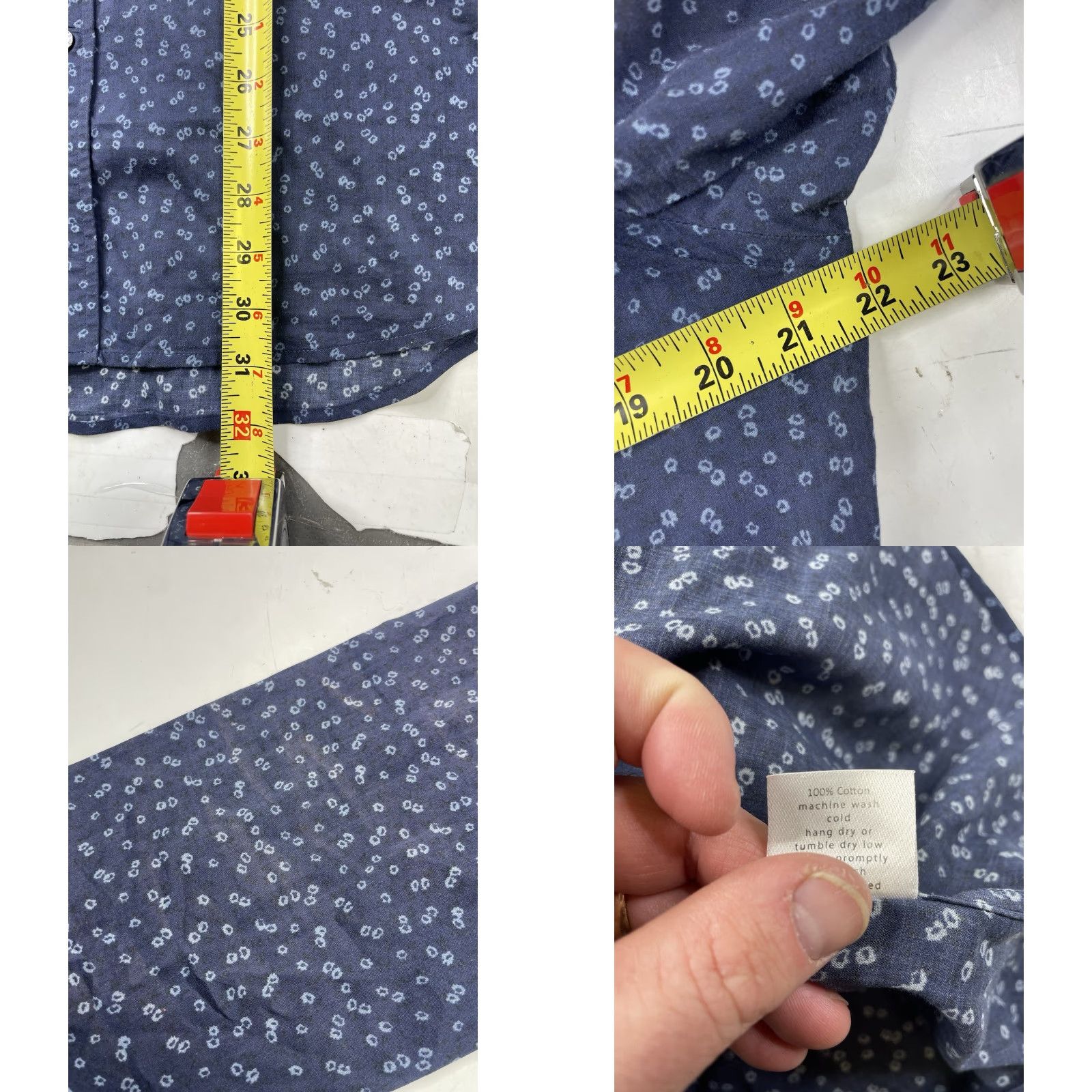 Vintage Teddy Stratford Shirt Men L Blue Long Sleeve Button-Up Zip Full Zip Pockets Casual Slim Cotton Twill Button Front Collar Style Point Vintage: No Size US L / EU 52-54 / 3 - 8 Thumbnail