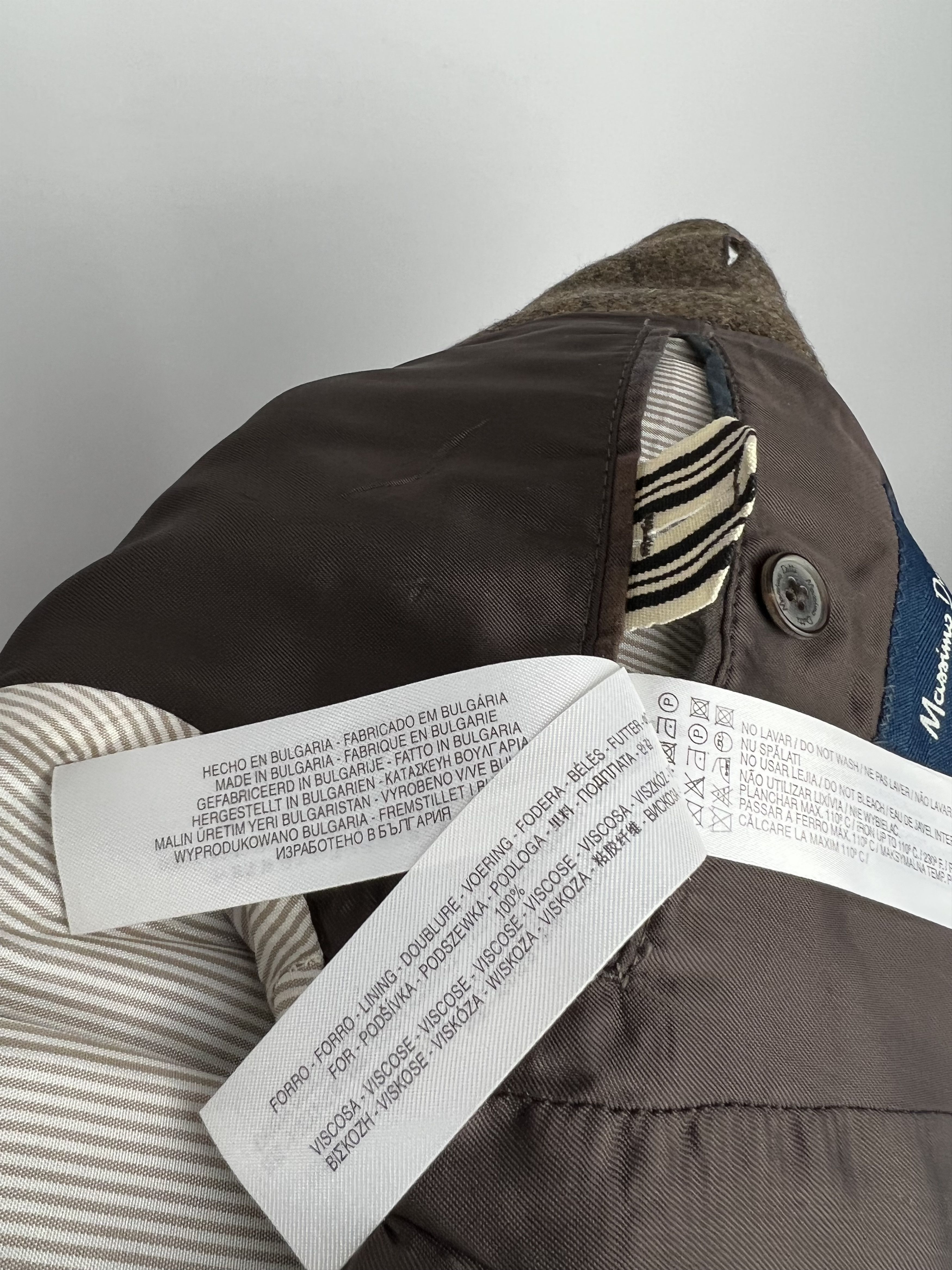 Massimo Dutti Massimo Dutti Men's Wool Tweed Check Blazer Jacket Size 50 Size 50R - 15 Thumbnail