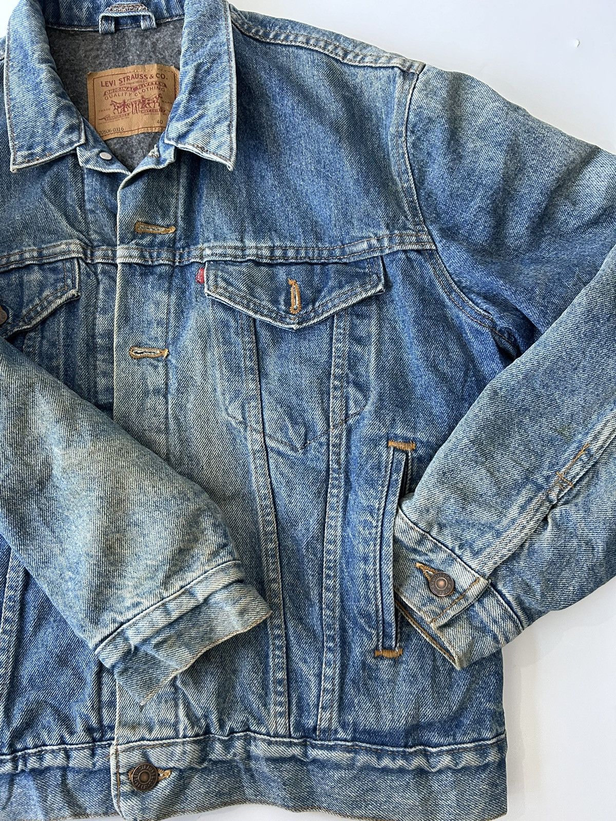 LVC × Levi's VINTAGE 90s LEVI’s BLANKET LINED DENIM TRUCKER JACKET Size US L / EU 52-54 / 3 - 4 Thumbnail