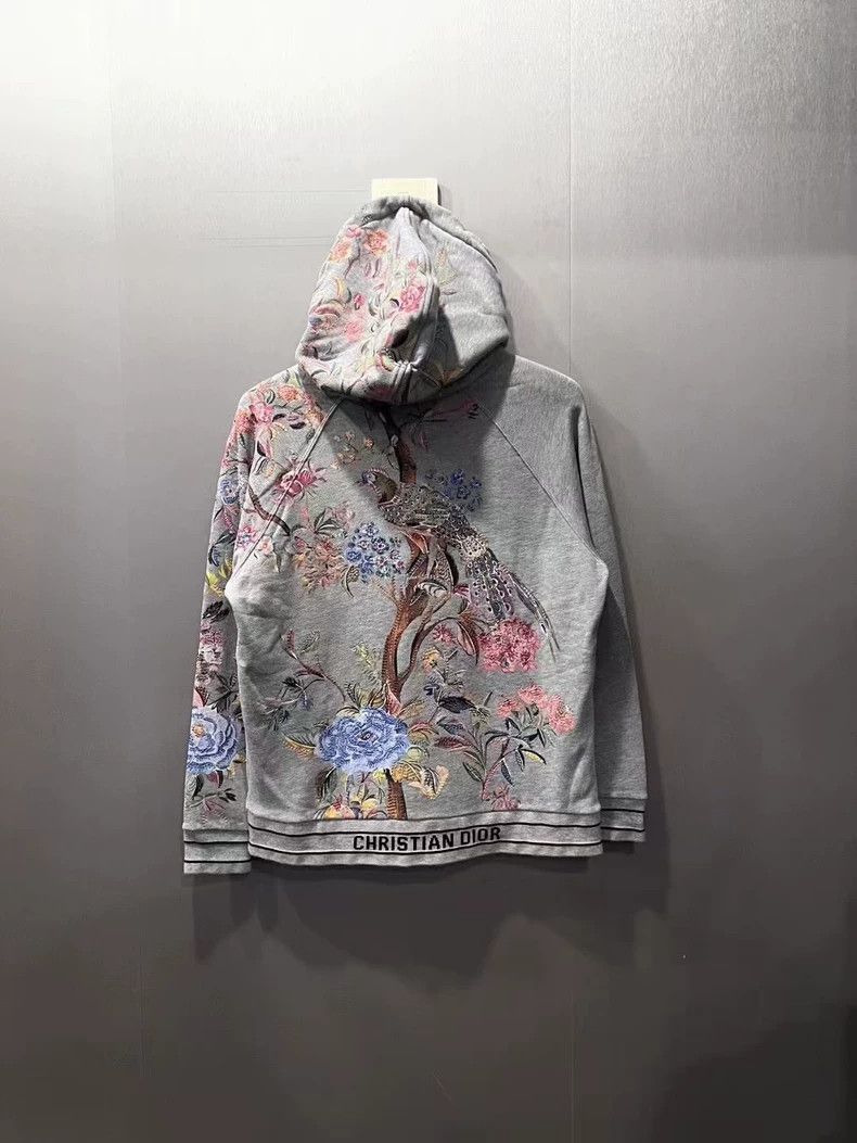 Dior Dior Embroidered Logo Hoodie Sweatshirt Size US M / EU 48-50 / 2 - 1 Thumbnail